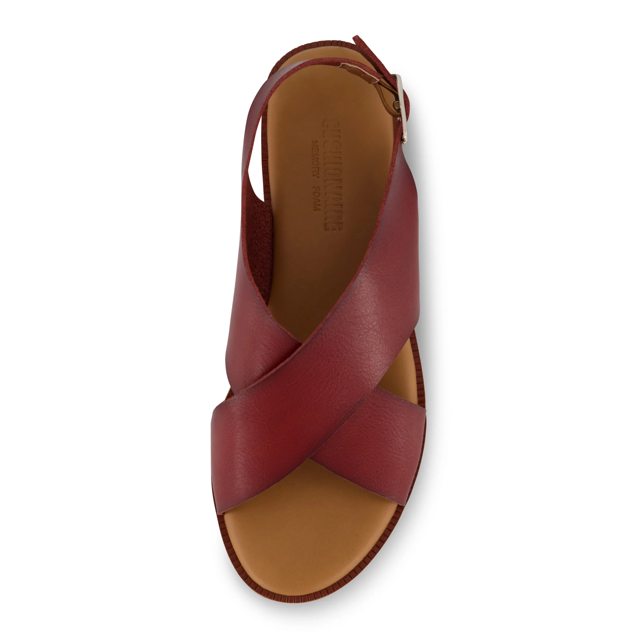 Flat Sandals>Cushionaire Lake Cross Band Sandal