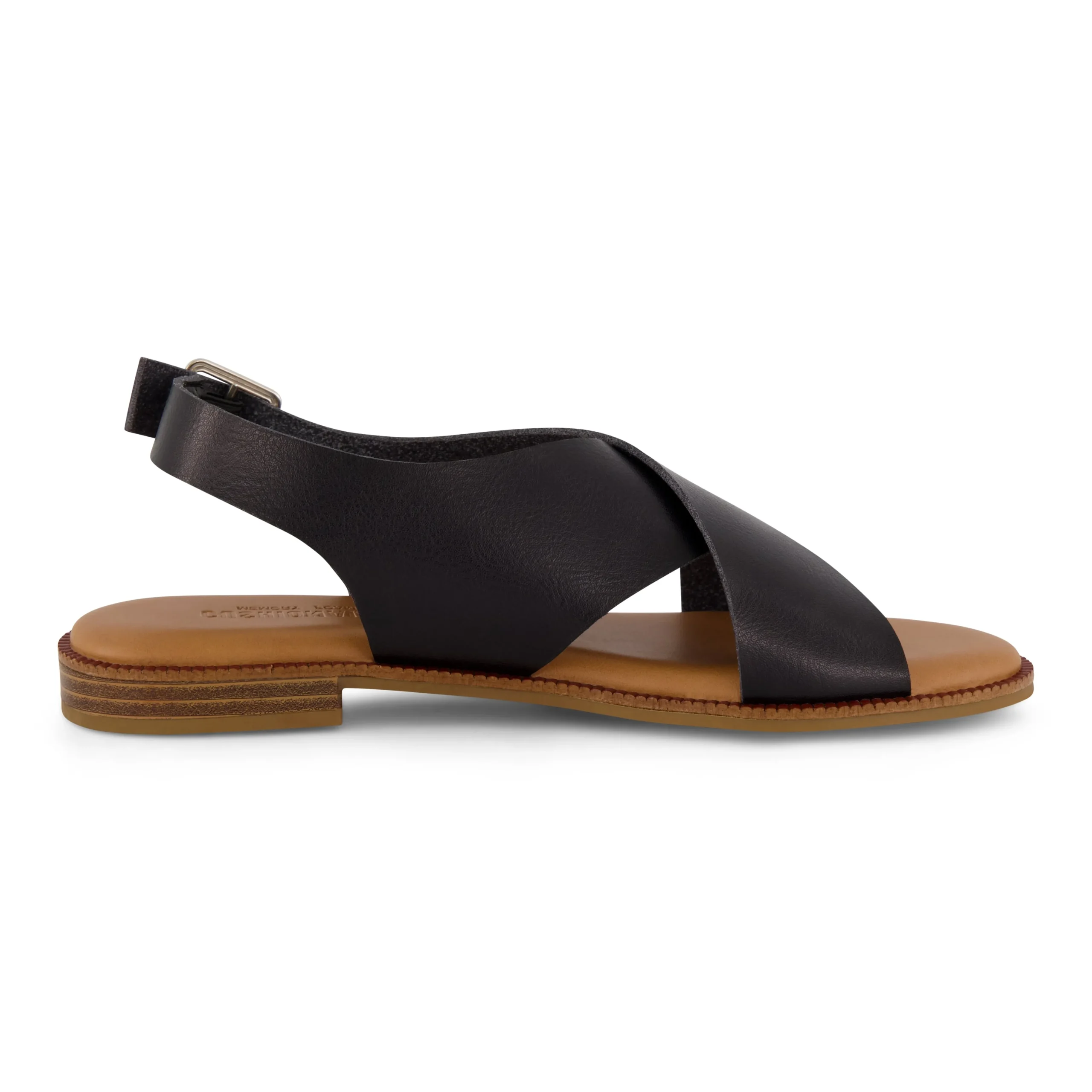 Flat Sandals>Cushionaire Lake Cross Band Sandal