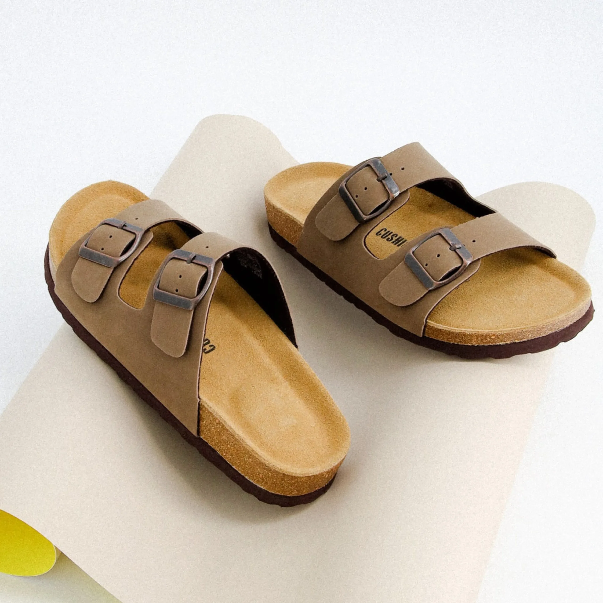 Slide Sandals | Footbed Sandals>Cushionaire Lane Cork Footbed Sandal