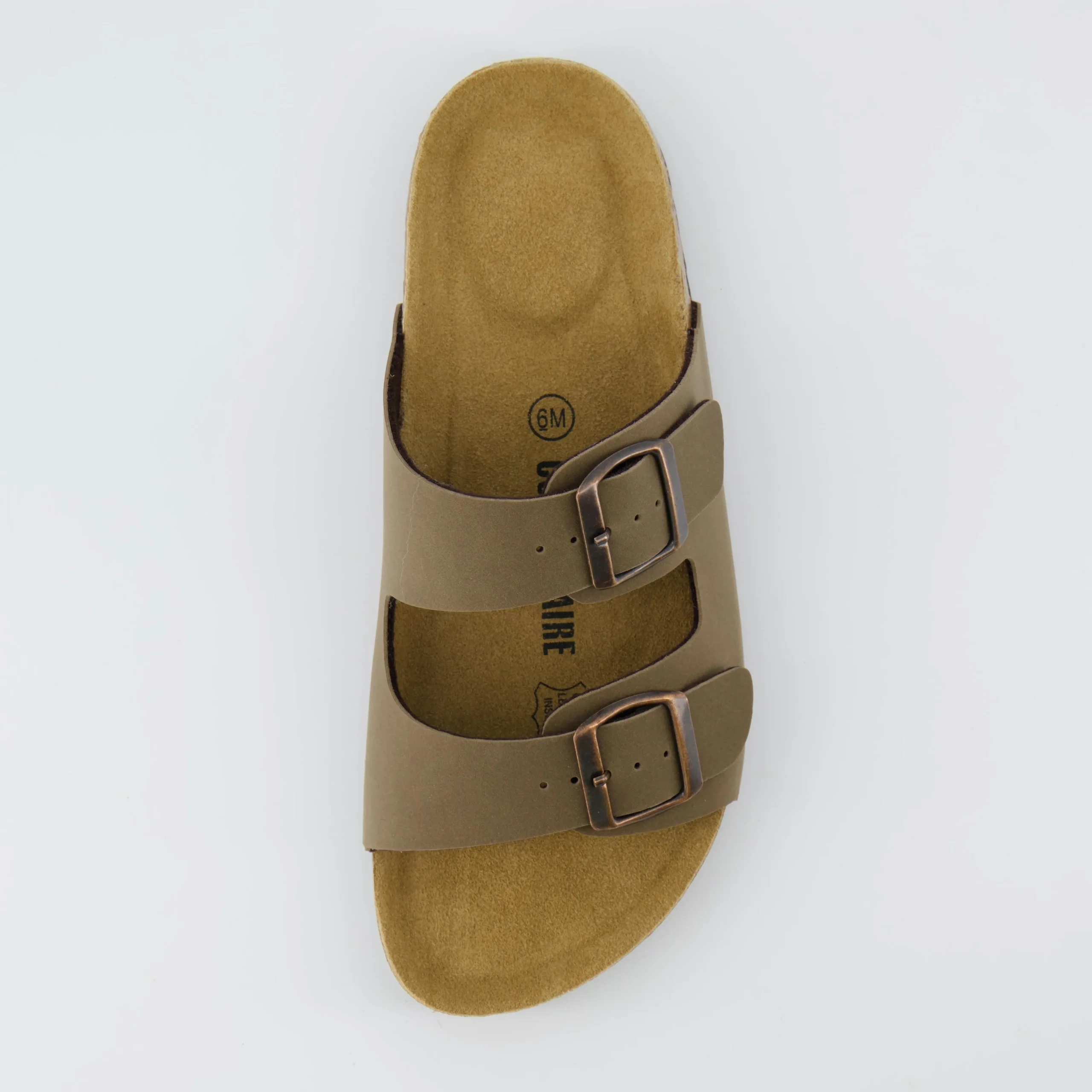 Slide Sandals | Footbed Sandals>Cushionaire Lane Cork Footbed Sandal