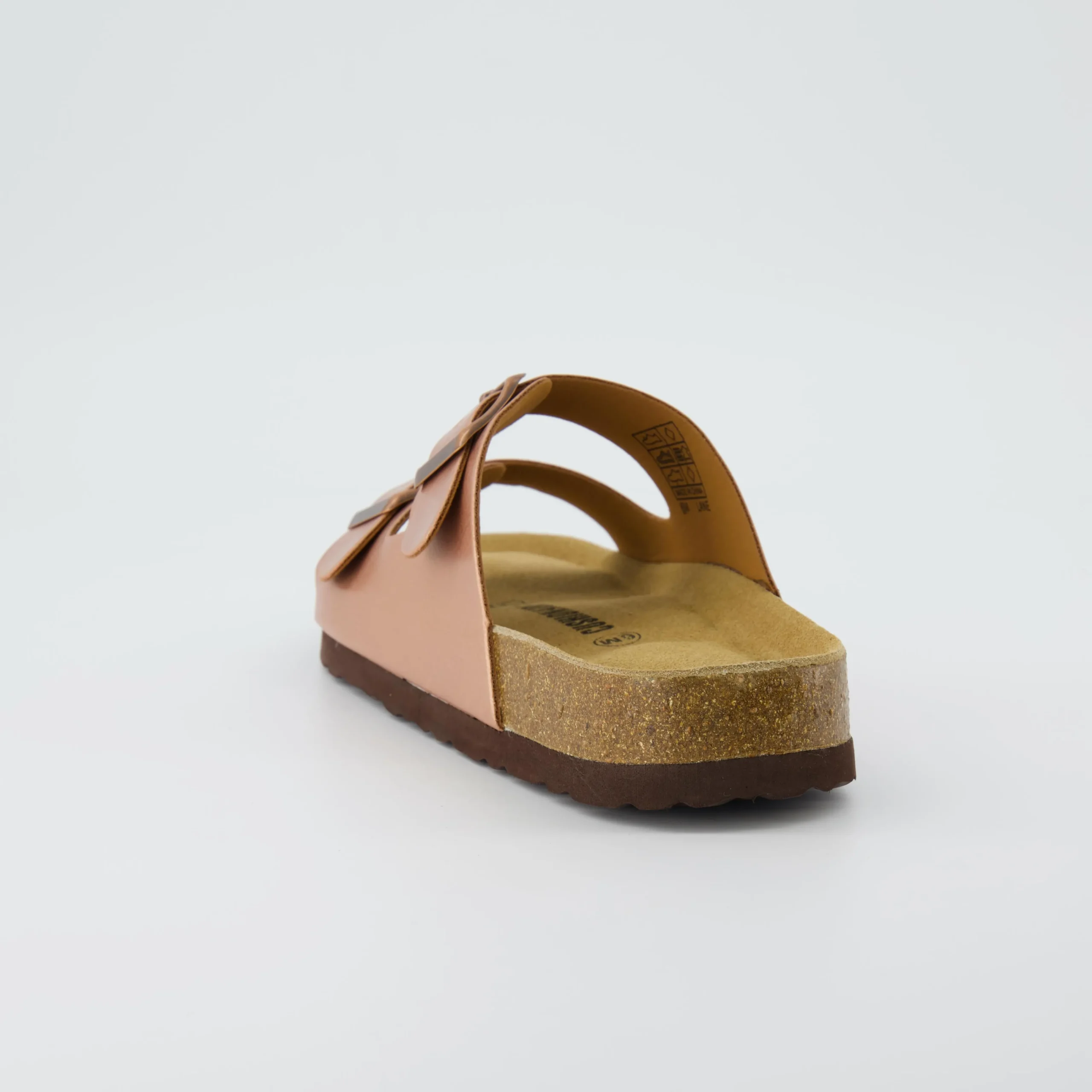 Slide Sandals | Footbed Sandals>Cushionaire Lane Cork Footbed Sandal Metallics