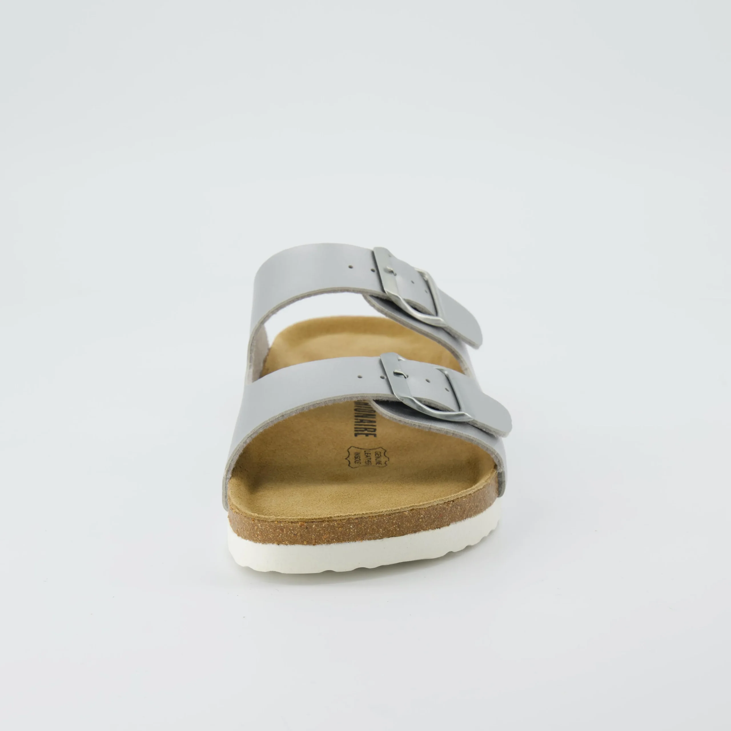 Slide Sandals | Footbed Sandals>Cushionaire Lane Cork Footbed Sandal Metallics