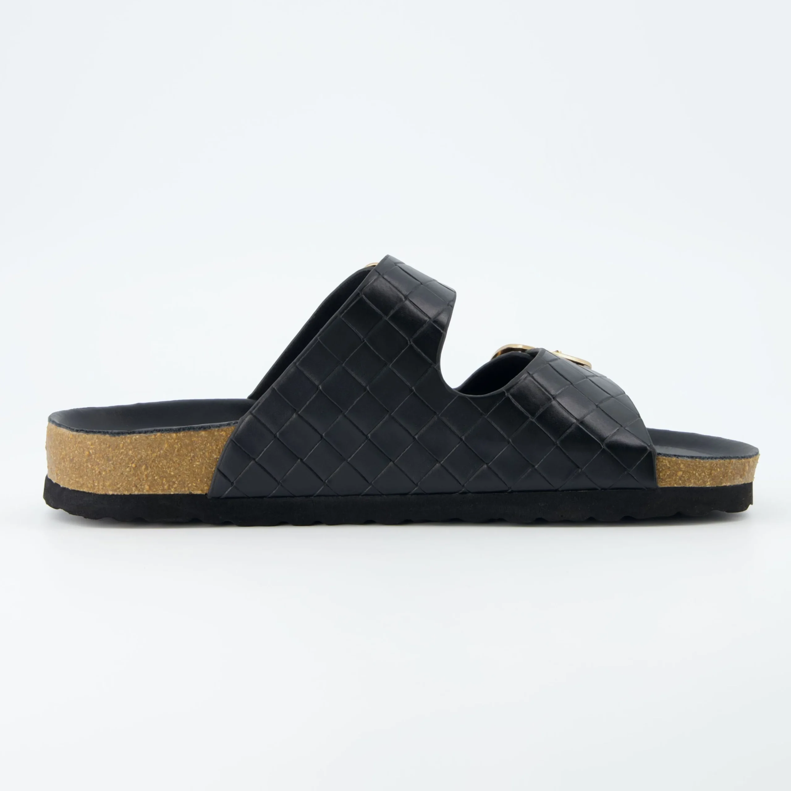 Slide Sandals | Footbed Sandals>Cushionaire Lang Woven Cork Footbed Sandal