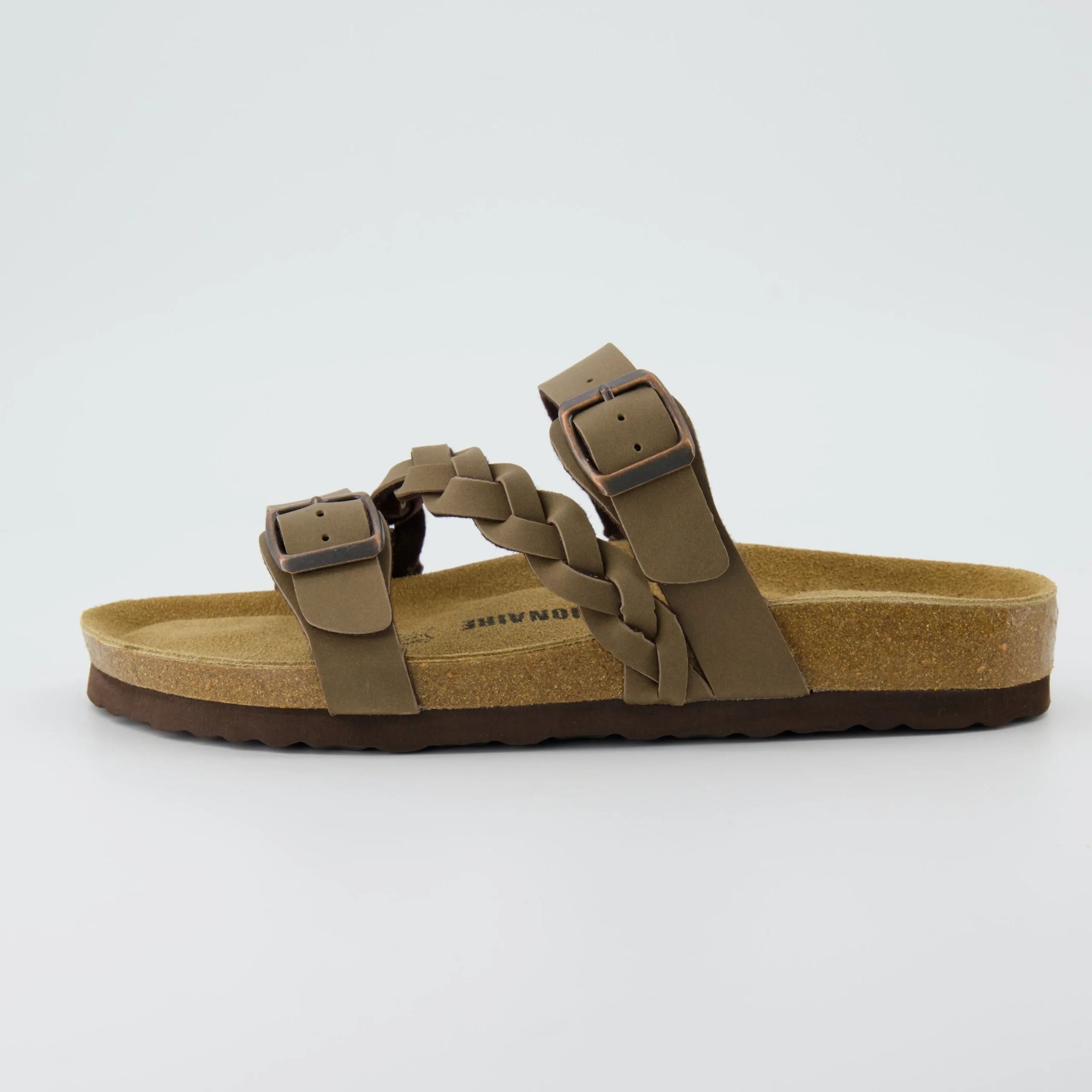 Slide Sandals | Footbed Sandals>Cushionaire Lizzy Cork Footbed Sandal
