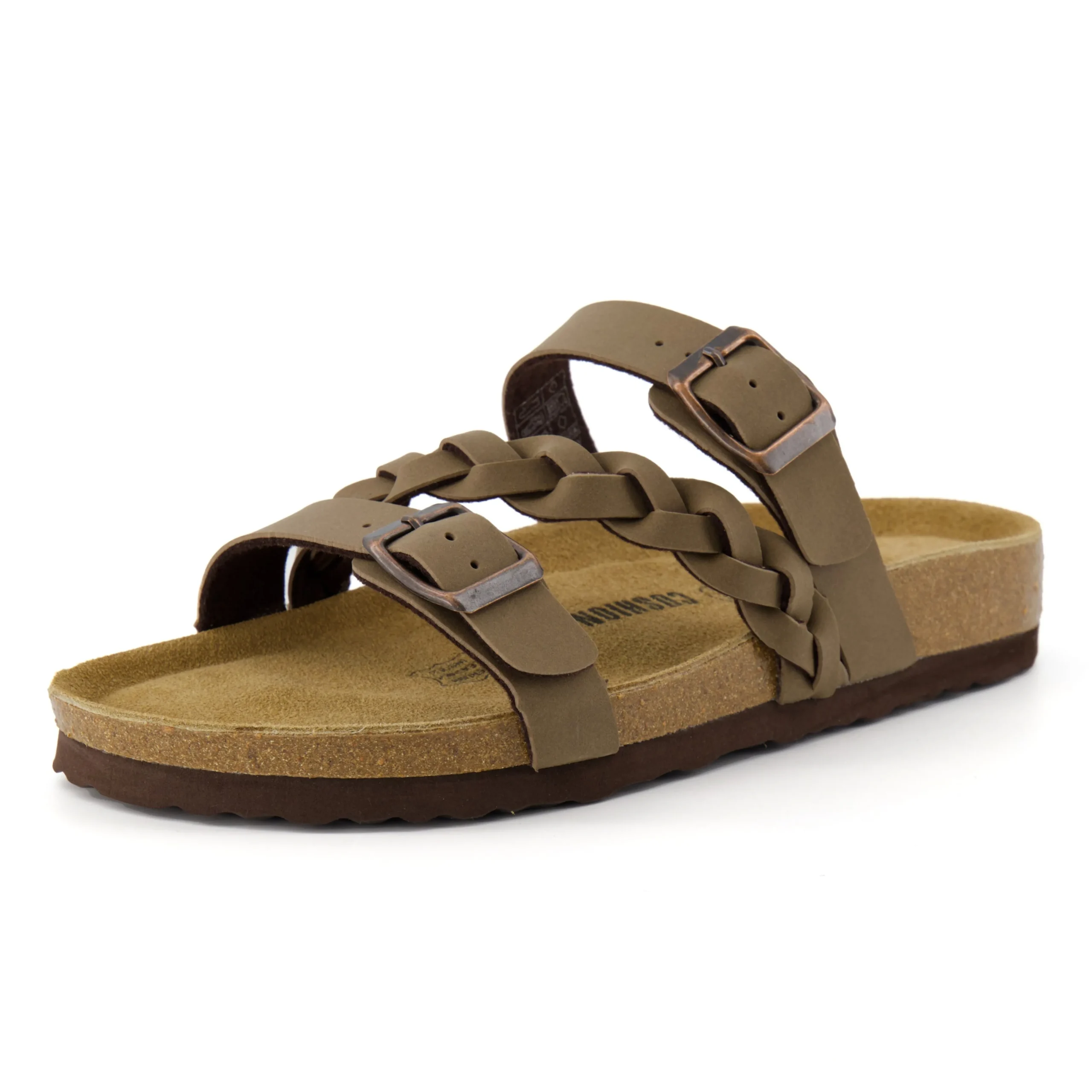 Slide Sandals | Footbed Sandals>Cushionaire Lizzy Cork Footbed Sandal