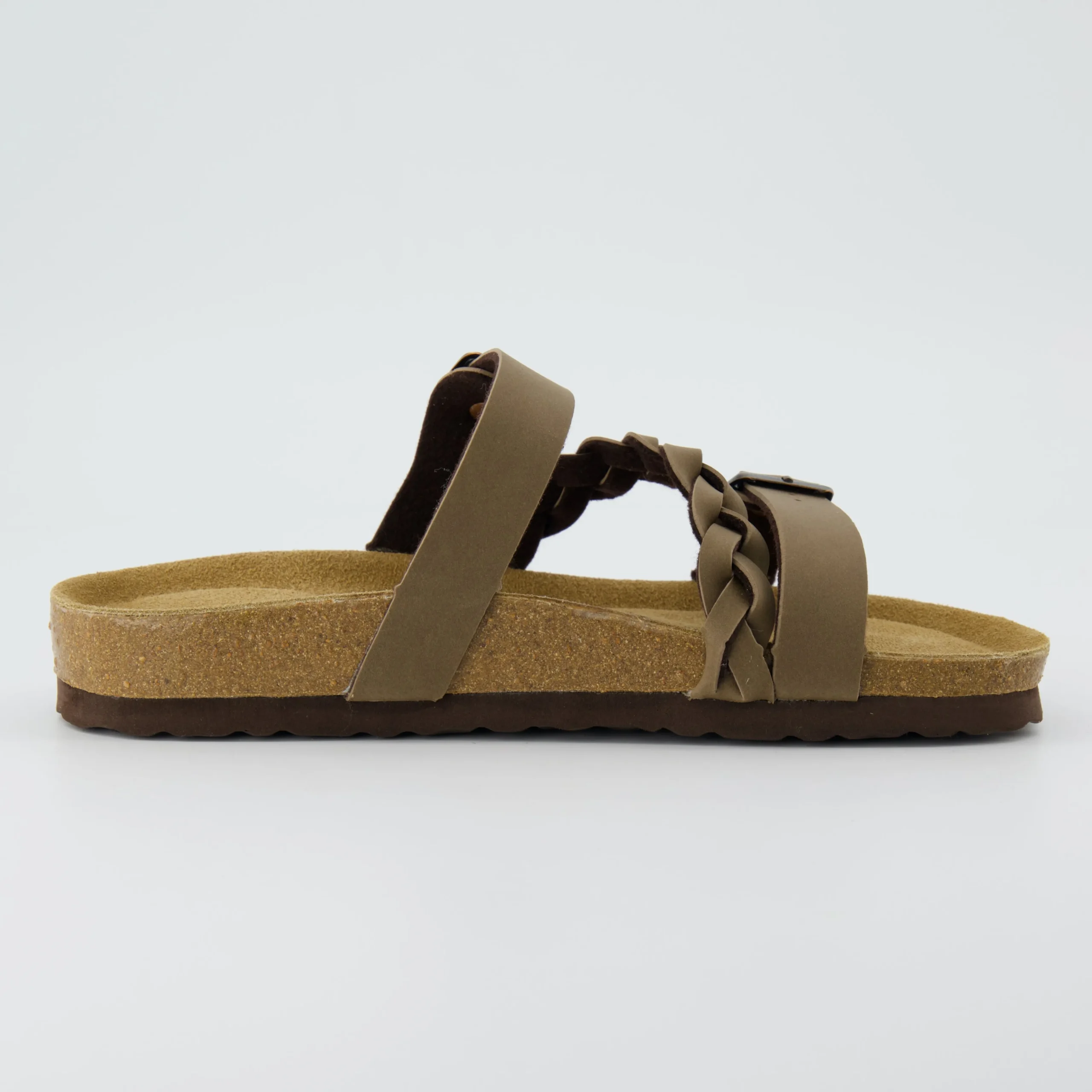 Slide Sandals | Footbed Sandals>Cushionaire Lizzy Cork Footbed Sandal