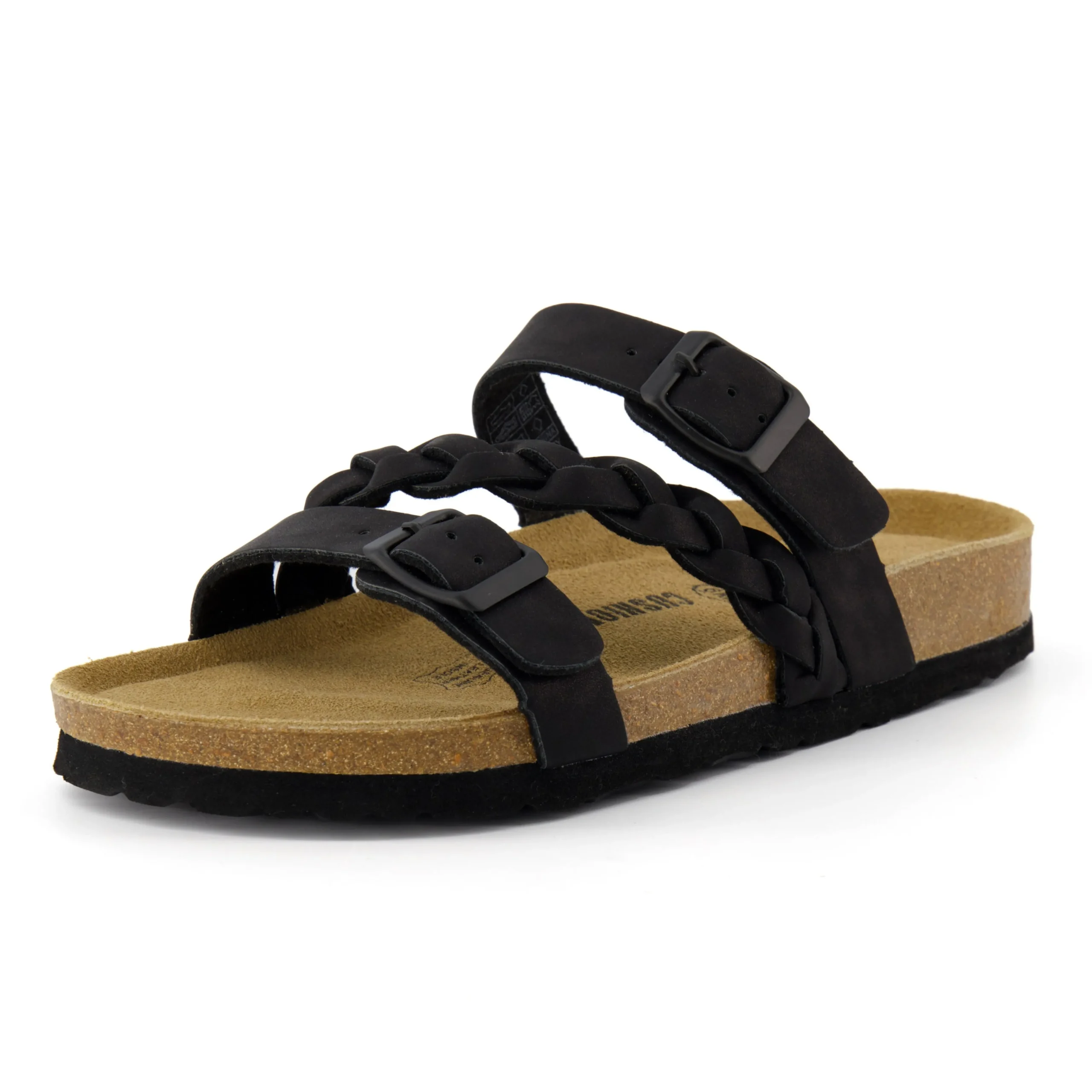 Slide Sandals | Footbed Sandals>Cushionaire Lizzy Cork Footbed Sandal