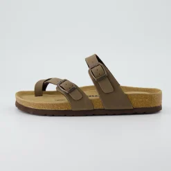 Slide Sandals | Footbed Sandals>Cushionaire Luna Cork Footbed Sandal