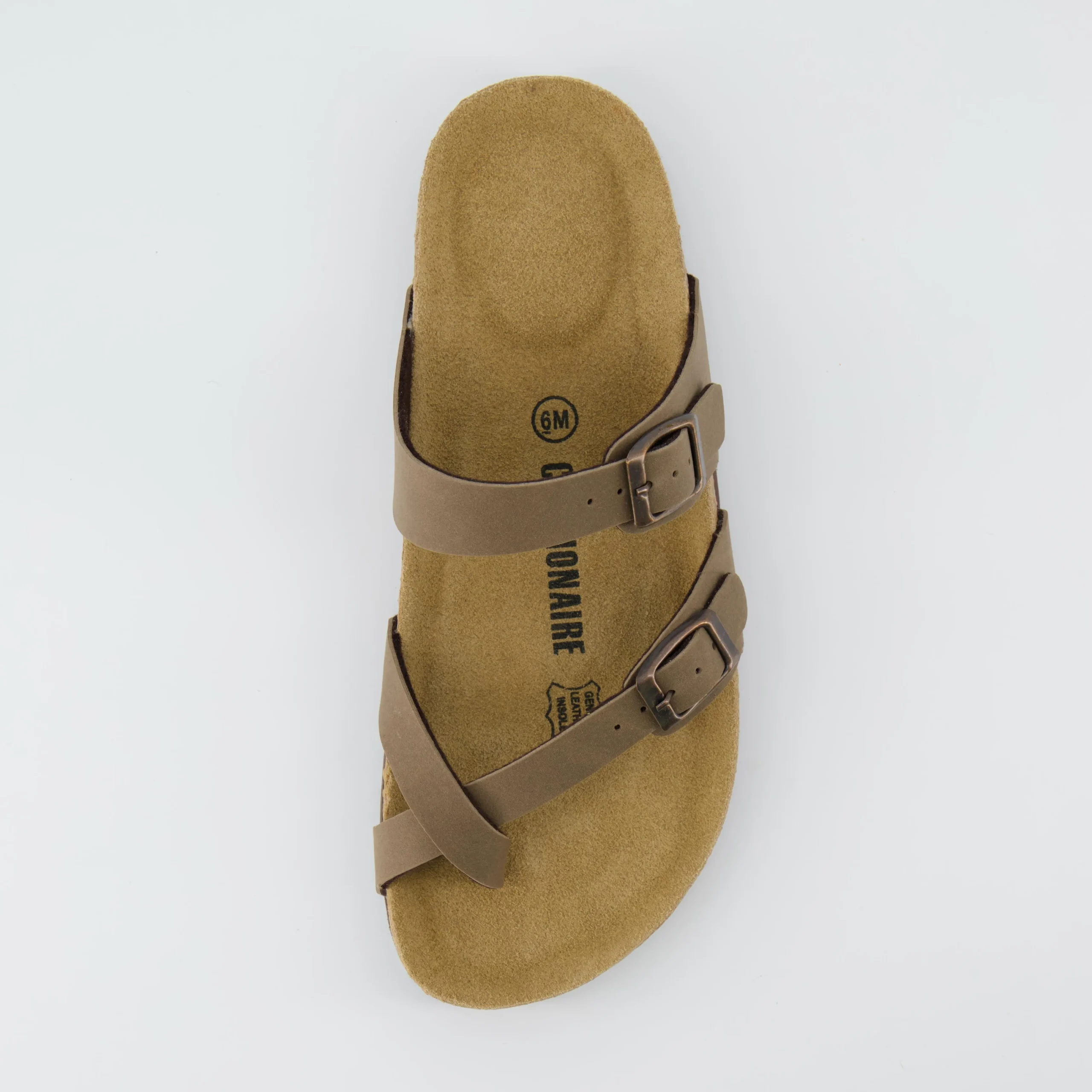 Slide Sandals | Footbed Sandals>Cushionaire Luna Cork Footbed Sandal