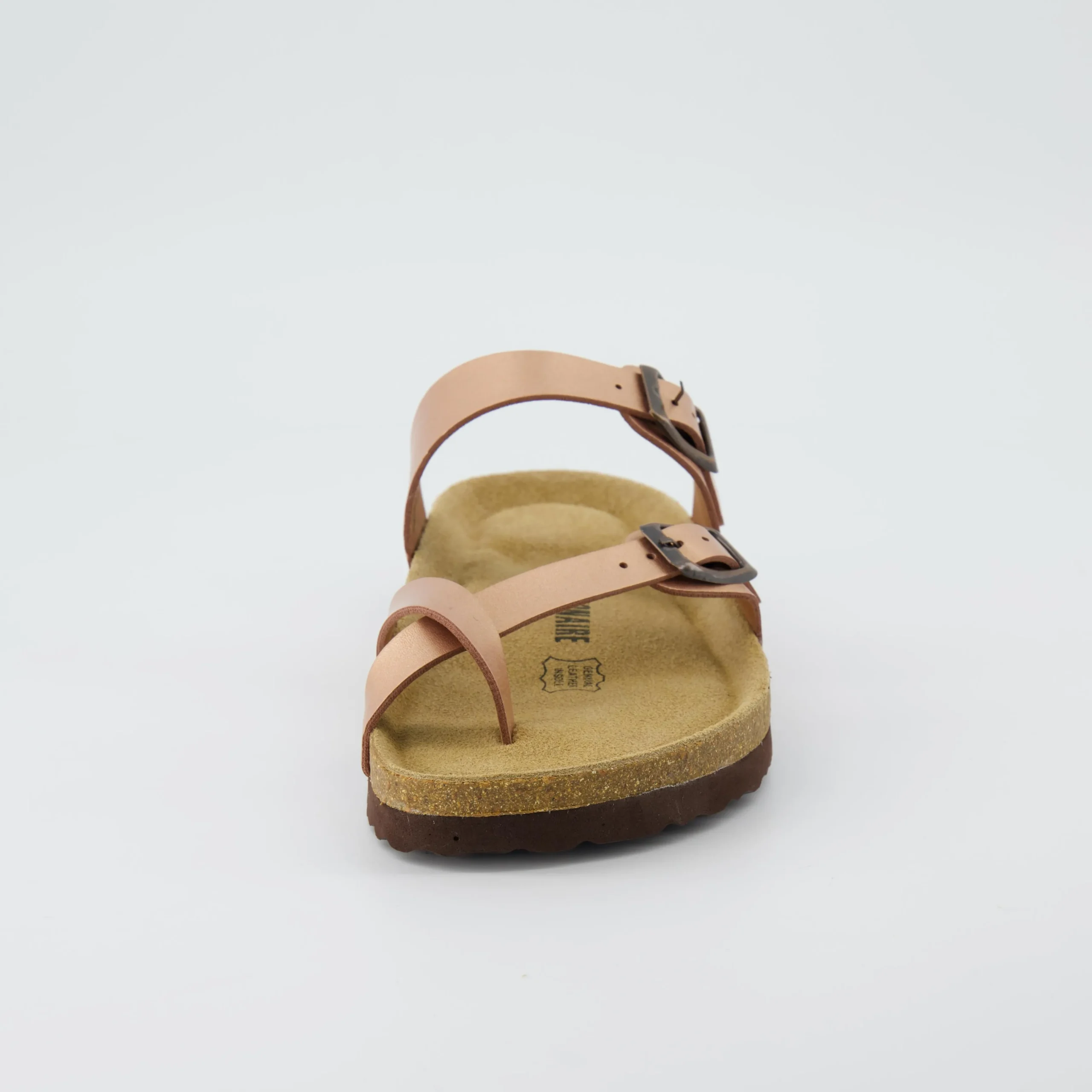 Slide Sandals | Footbed Sandals>Cushionaire Luna Cork Footbed Sandal Metallics