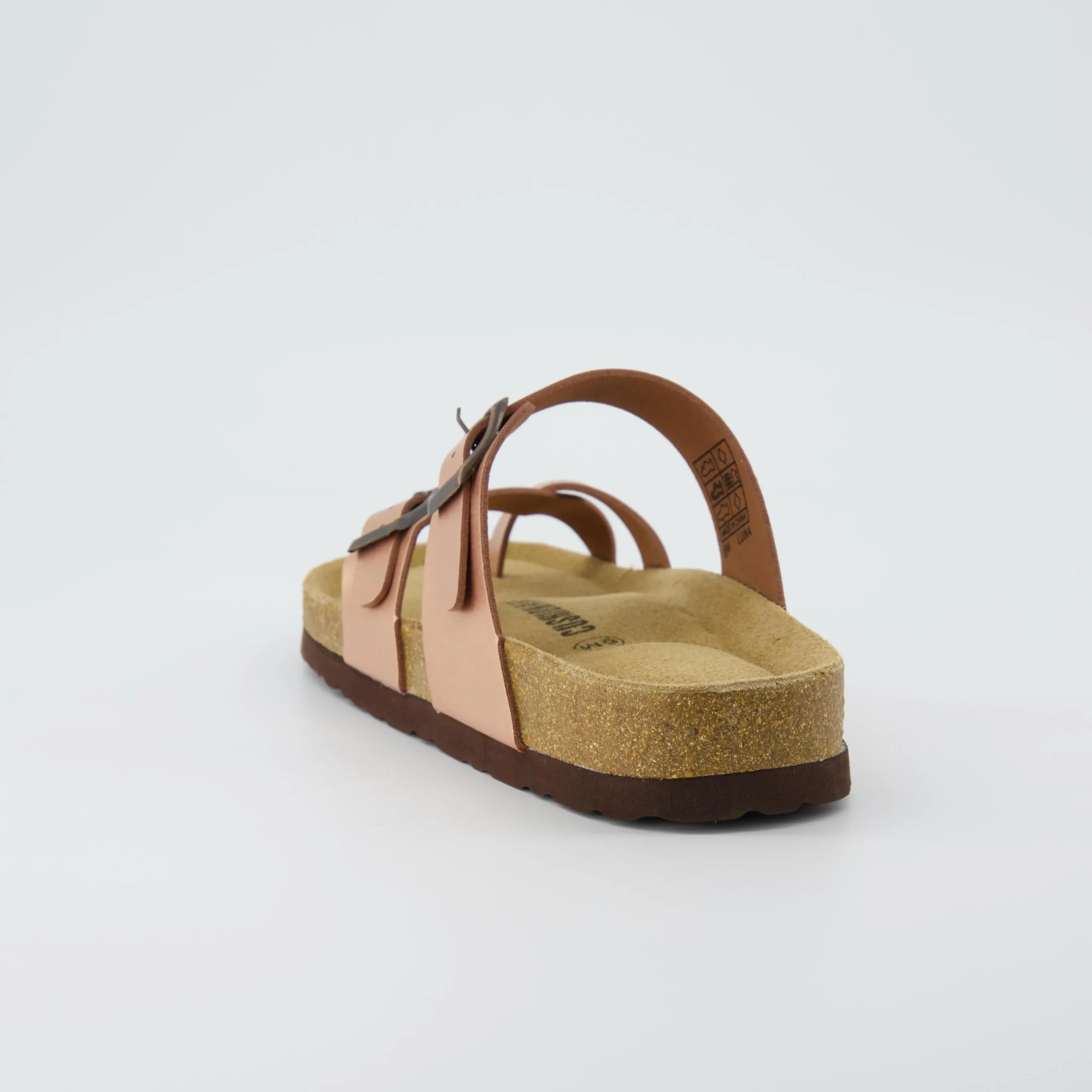 Slide Sandals | Footbed Sandals>Cushionaire Luna Cork Footbed Sandal Metallics