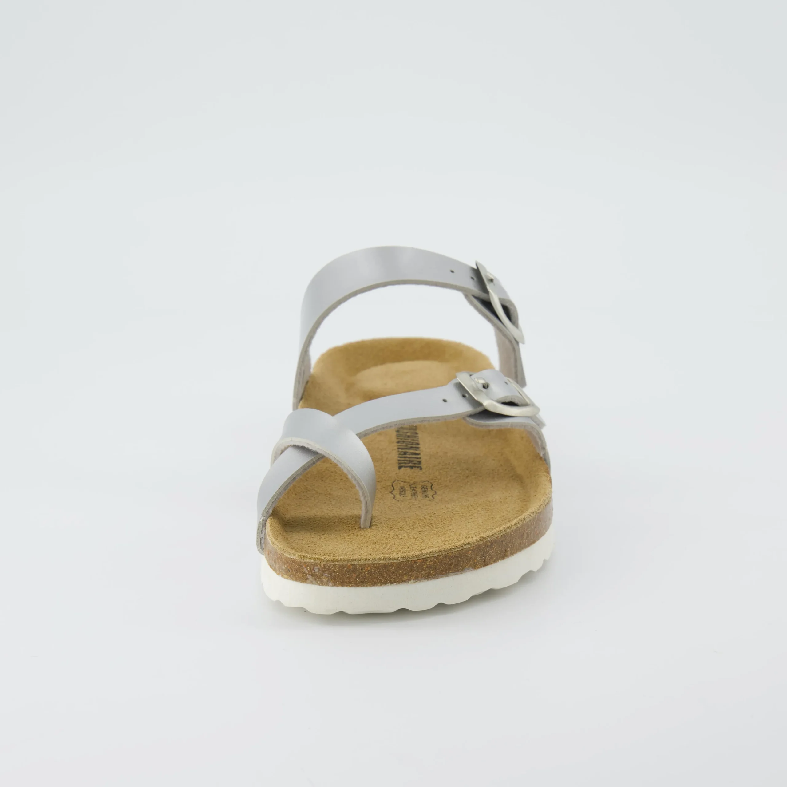 Slide Sandals | Footbed Sandals>Cushionaire Luna Cork Footbed Sandal Metallics