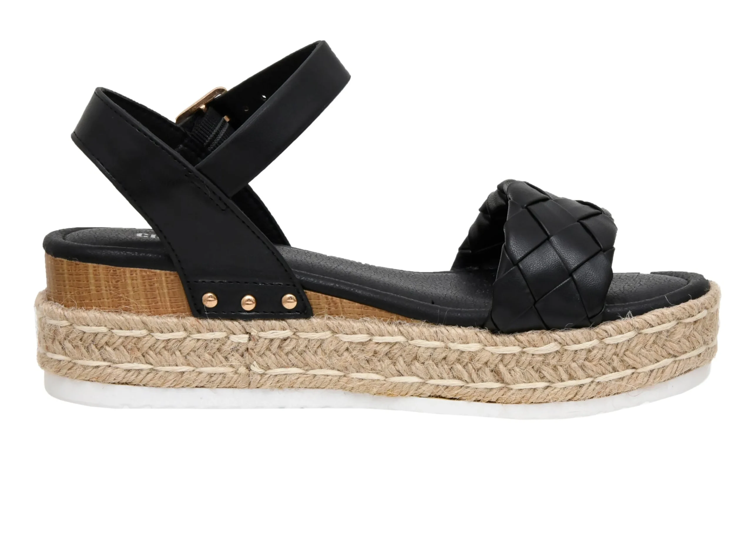 Platform Sandals>Cushionaire Mae Woven Espadrille Wedge Sandal