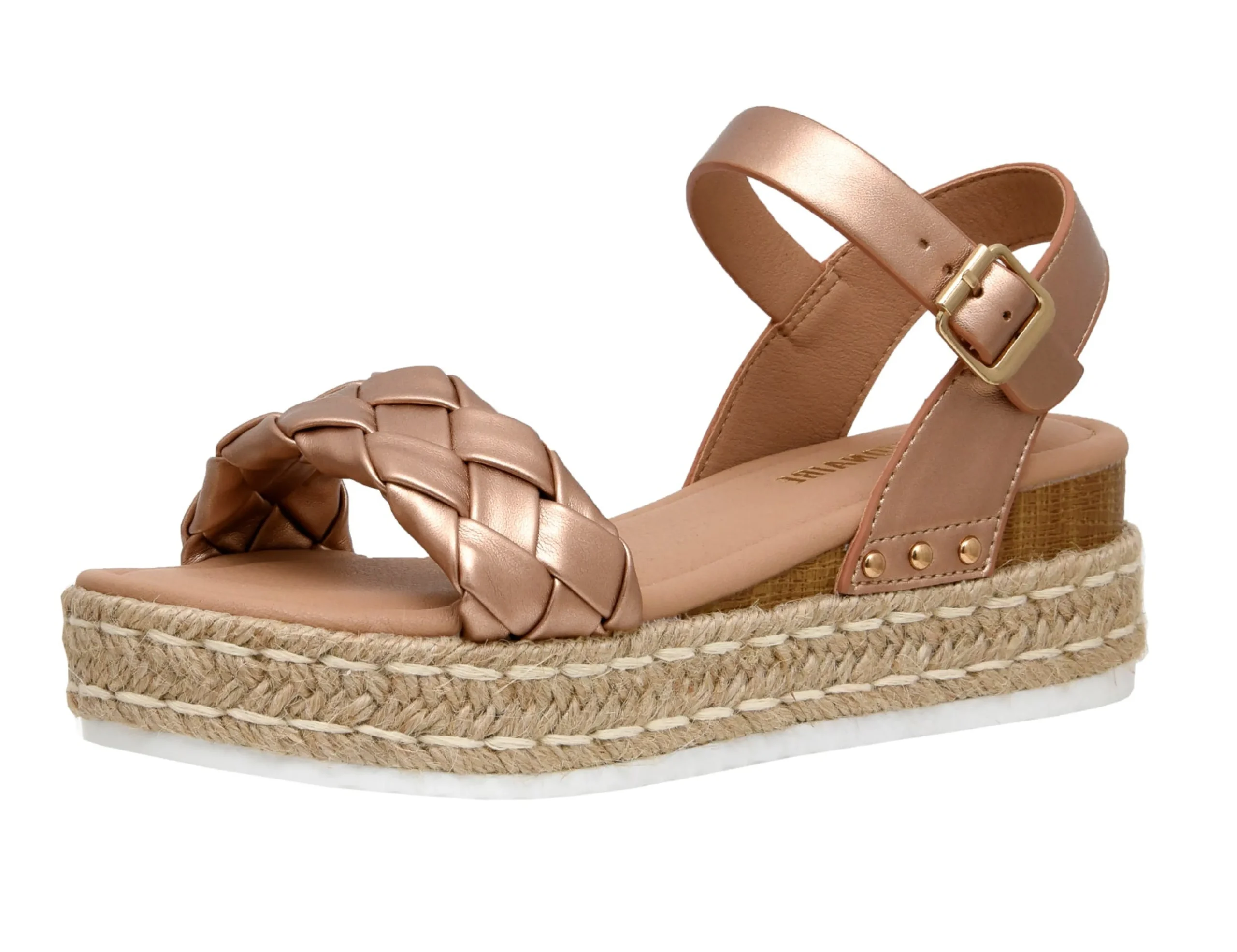 Platform Sandals>Cushionaire Mae Woven Espadrille Wedge Sandal