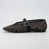 Mary Janes>Cushionaire Moma Leopard Print Mary Jane Flat Cheetah