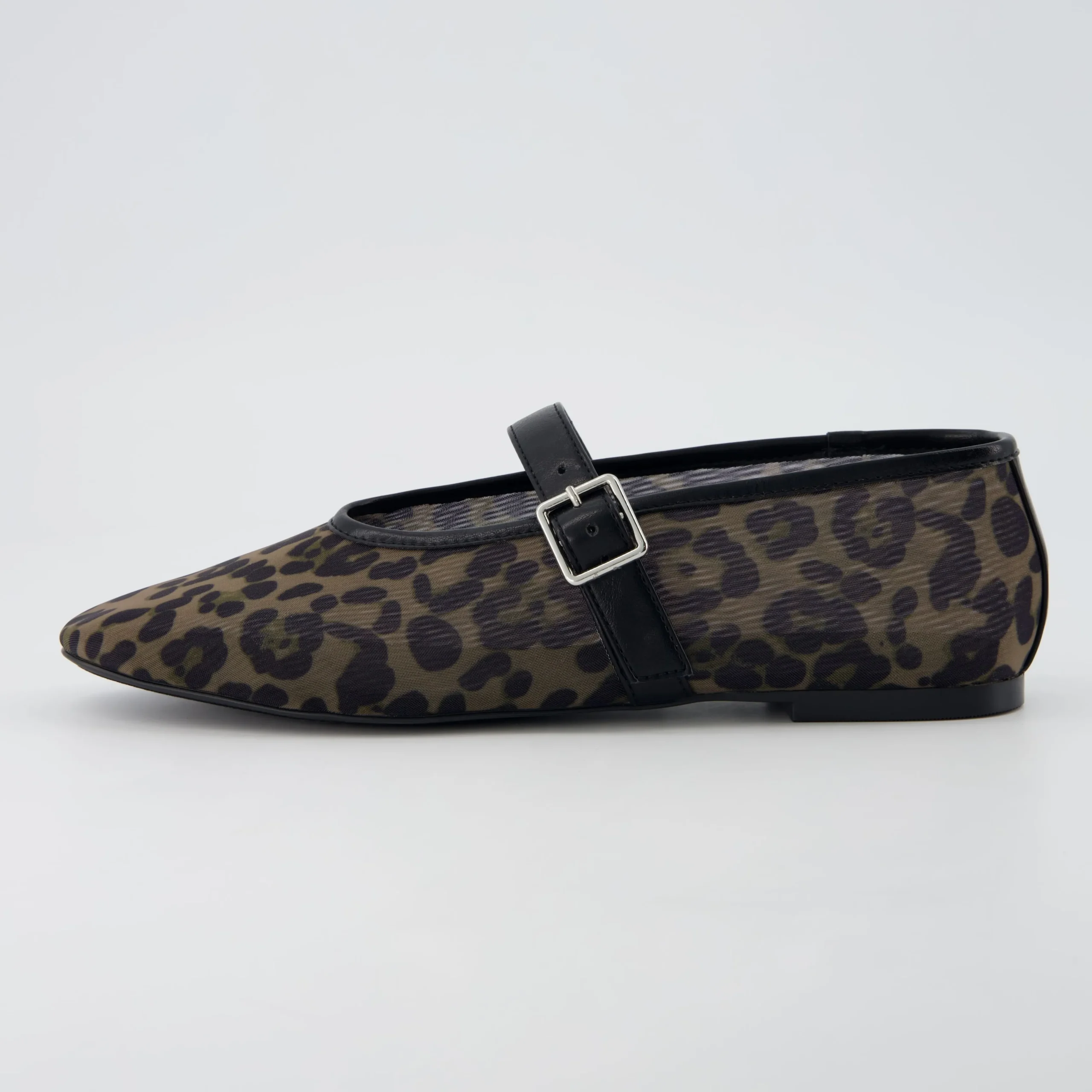Mary Janes>Cushionaire Moma Leopard Print Mary Jane Flat Cheetah