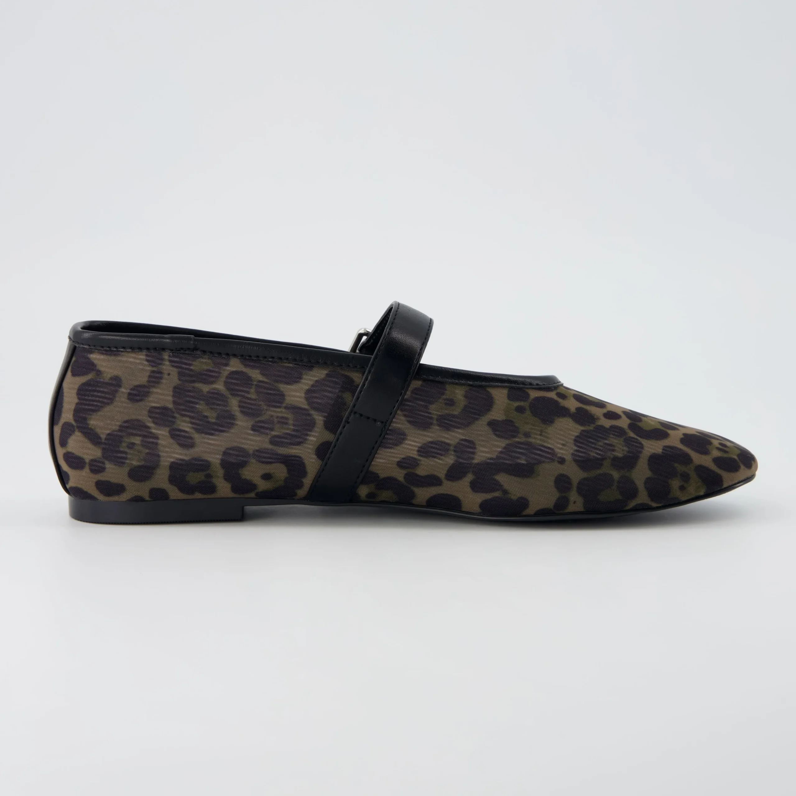 Mary Janes>Cushionaire Moma Leopard Print Mary Jane Flat Cheetah
