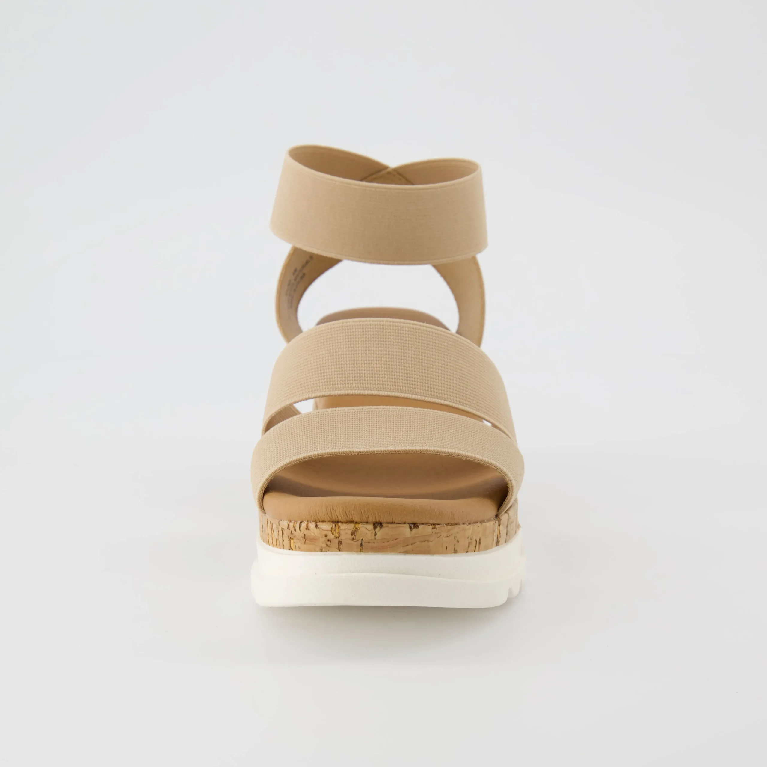 Platform Sandals>Cushionaire Naomi Stretch Cork Wedge Sandal
