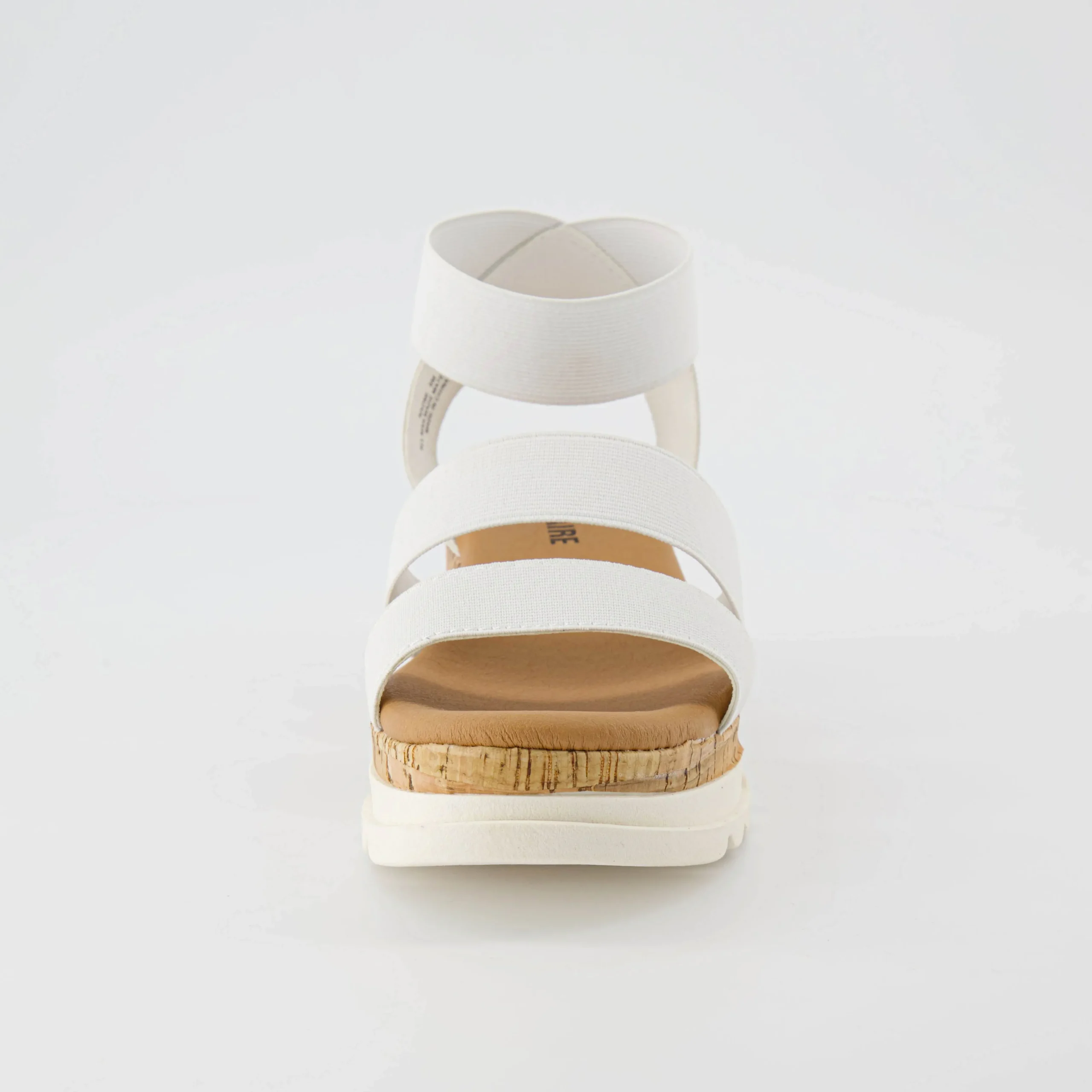 Platform Sandals>Cushionaire Naomi Stretch Cork Wedge Sandal