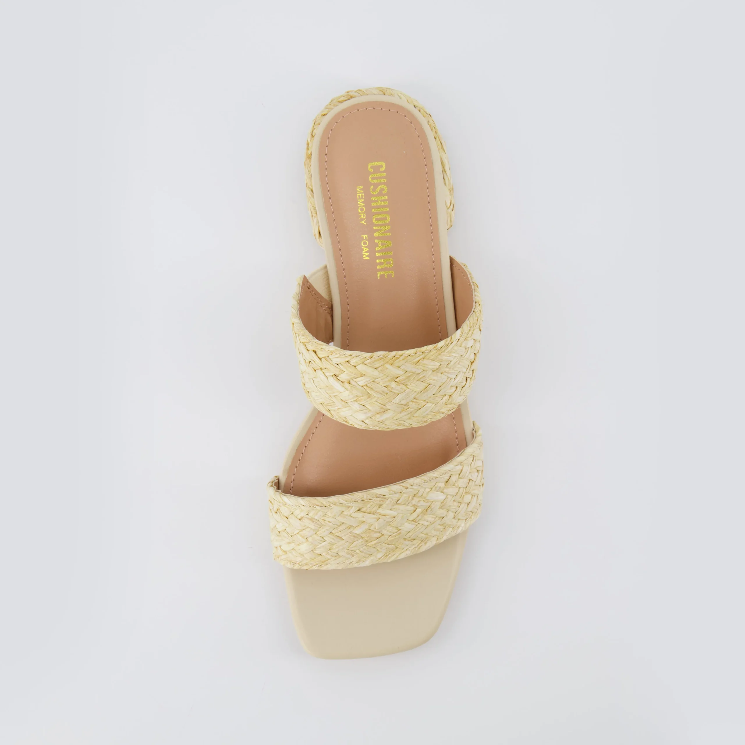 Dress Sandals | Dress Sandals>Cushionaire Niki Raffia Block Heel Sandals Natural