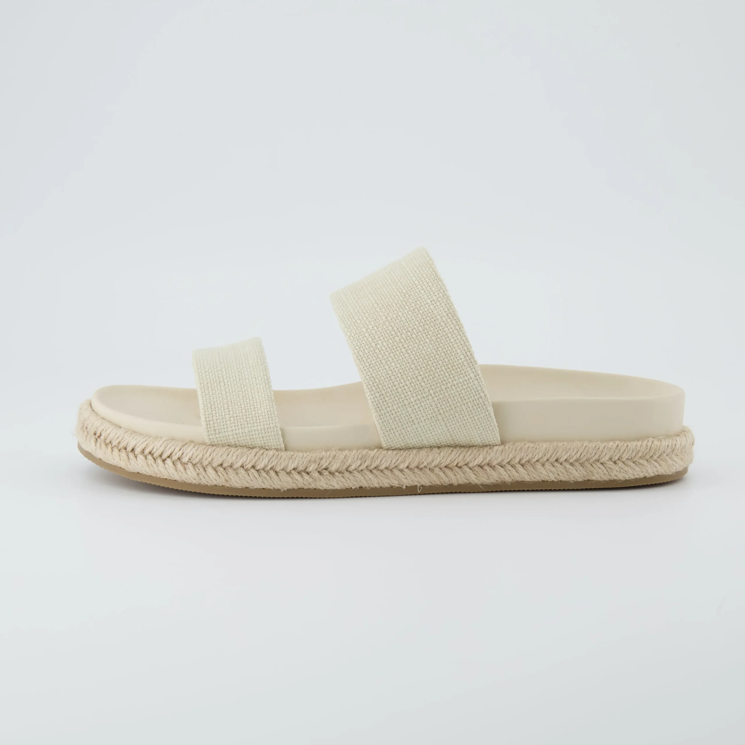 Slide Sandals | Flat Sandals>Cushionaire Niles Espadrille Footbed al Sand
