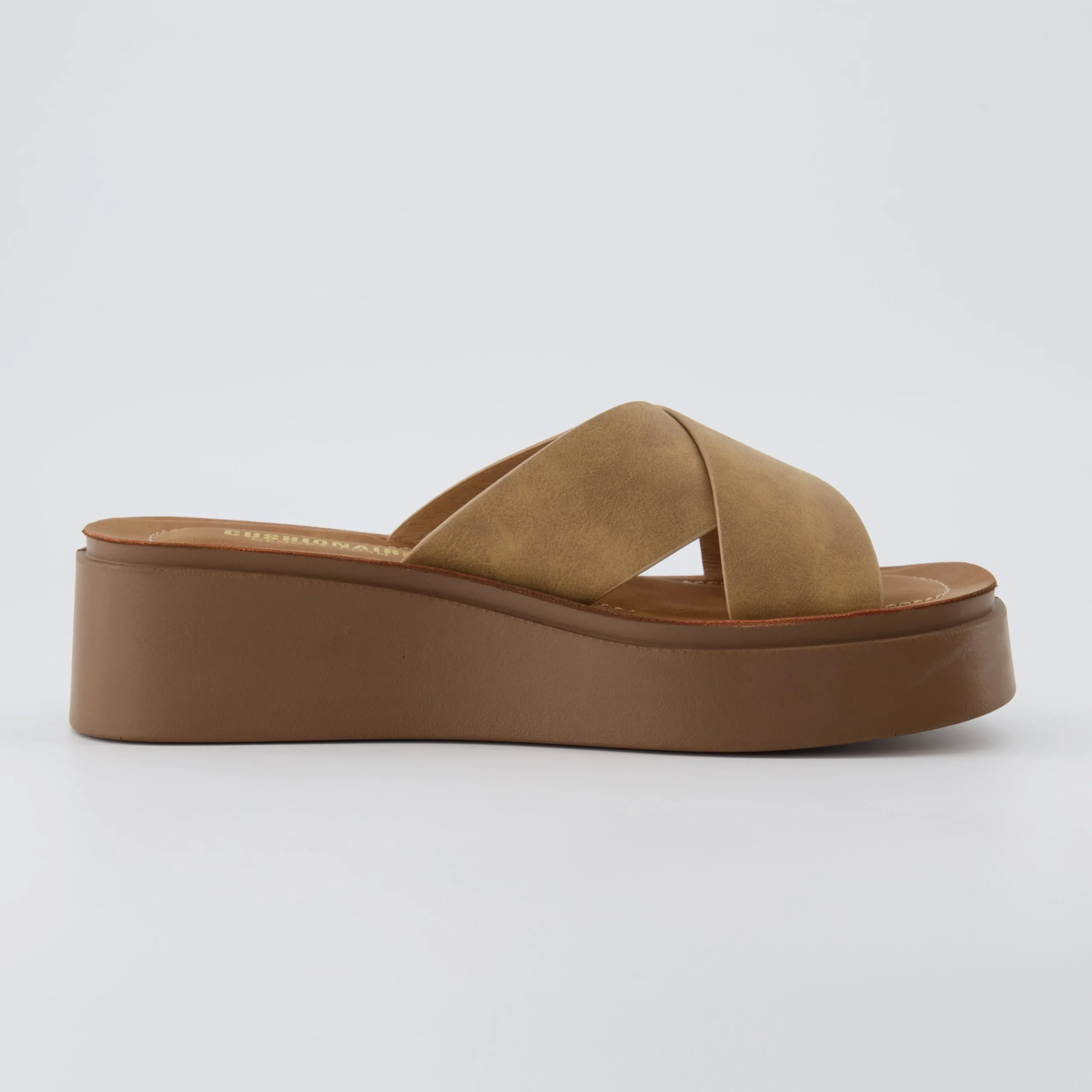 Slide Sandals | Platform Sandals>Cushionaire Pepe Crossband Platform Sandals