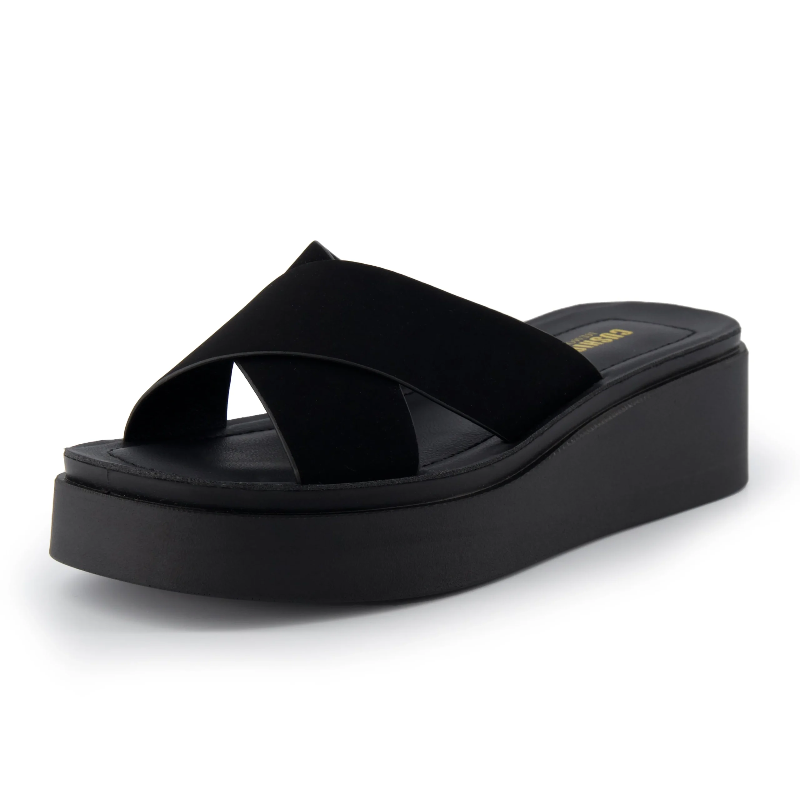 Slide Sandals | Platform Sandals>Cushionaire Pepe Crossband Platform Sandals