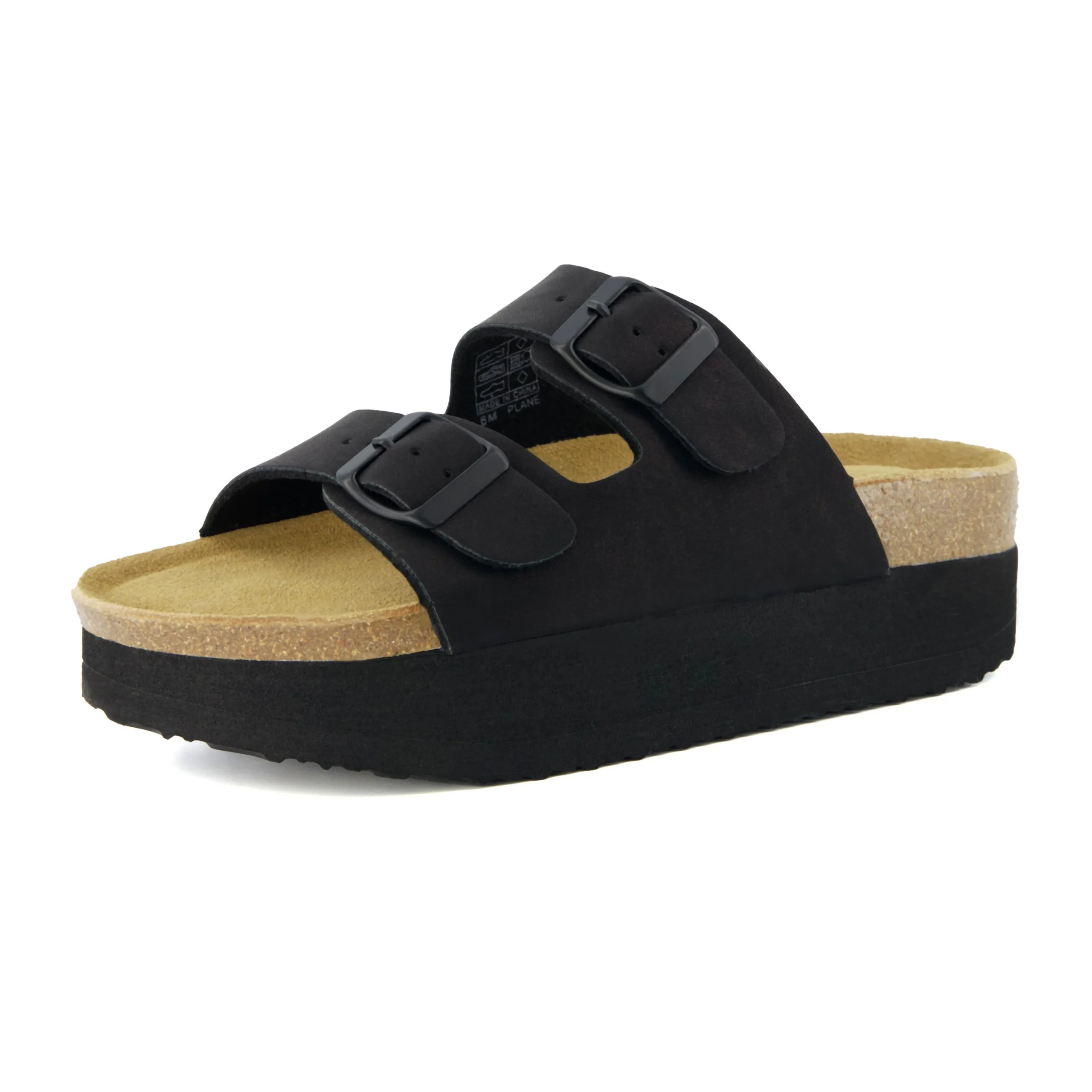 Platform Sandals | Footbed Sandals>Cushionaire Plane Platform Footbed Sandal