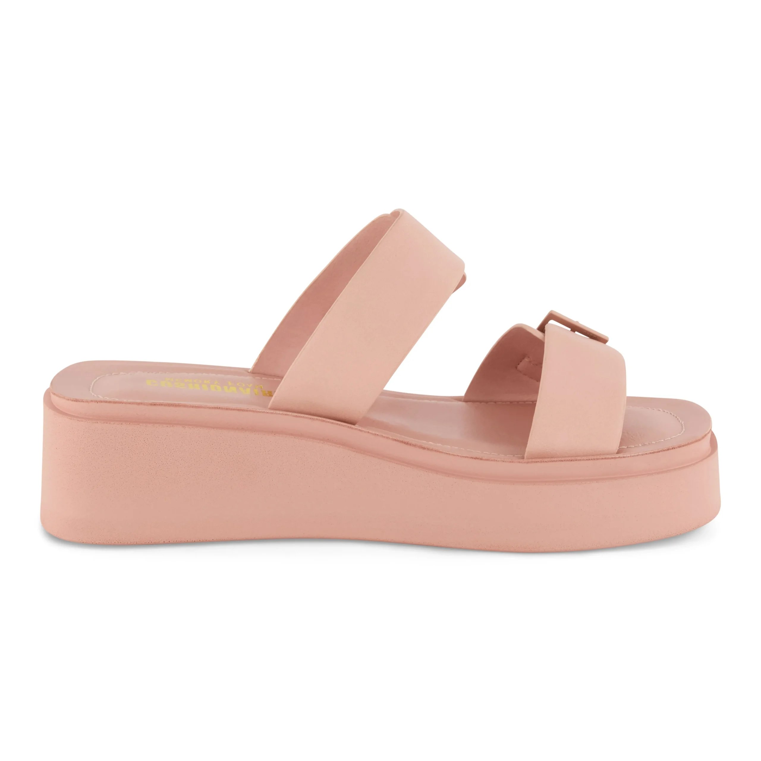 Slide Sandals | Platform Sandals>Cushionaire Planet Two Band Platform Sandal