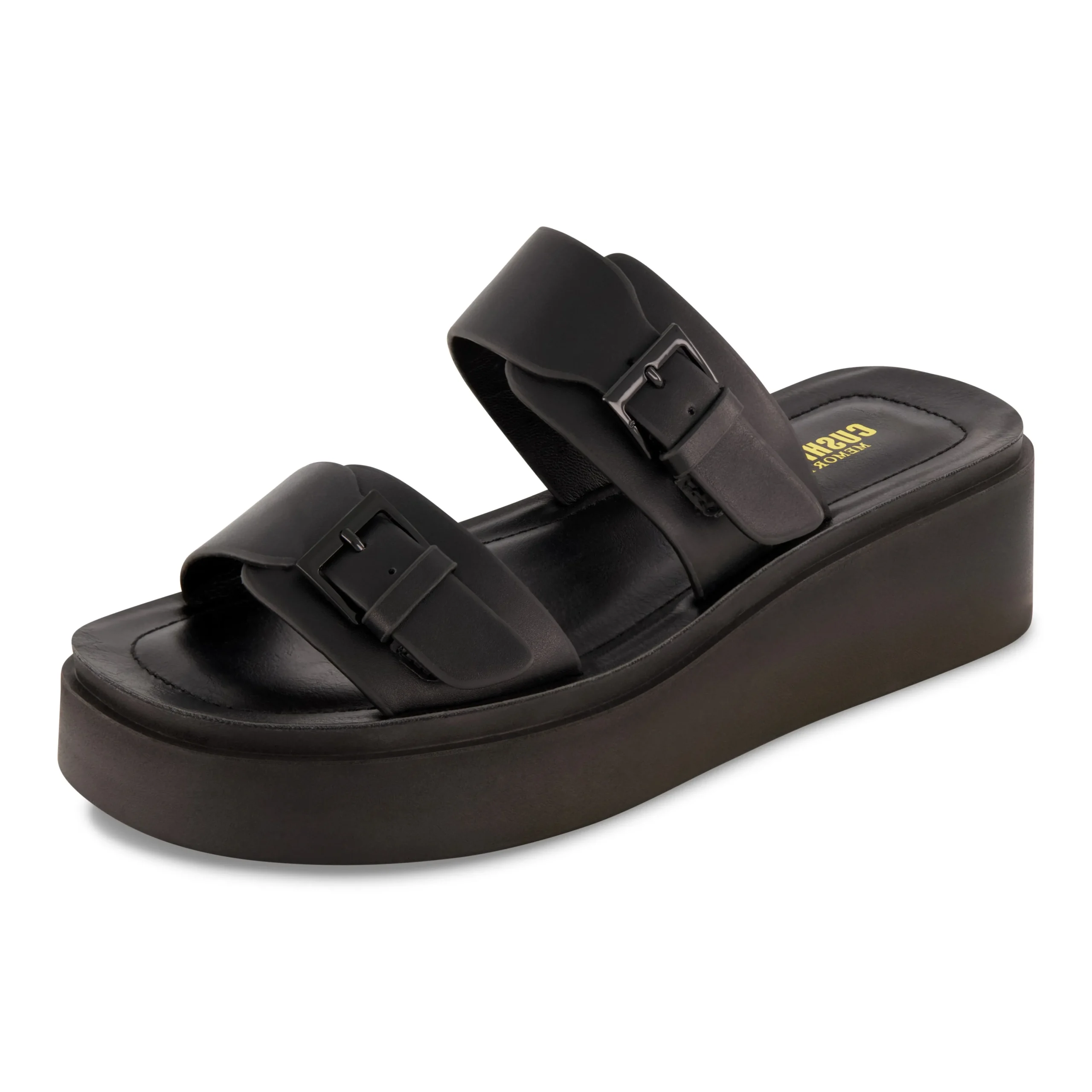 Slide Sandals | Platform Sandals>Cushionaire Planet Two Band Platform Sandal