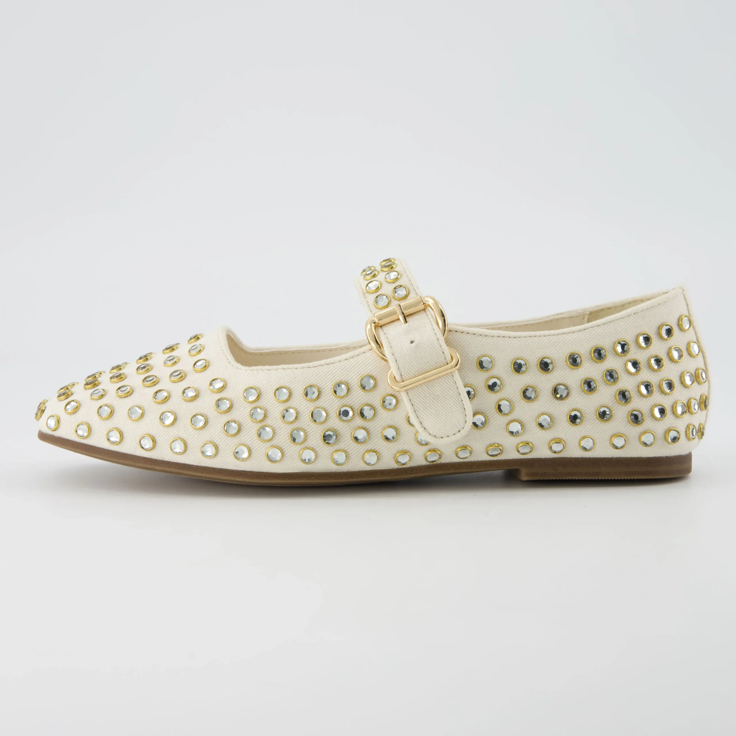 Mary Janes | Casuals>Cushionaire Princess Studded Mary Janes Beige