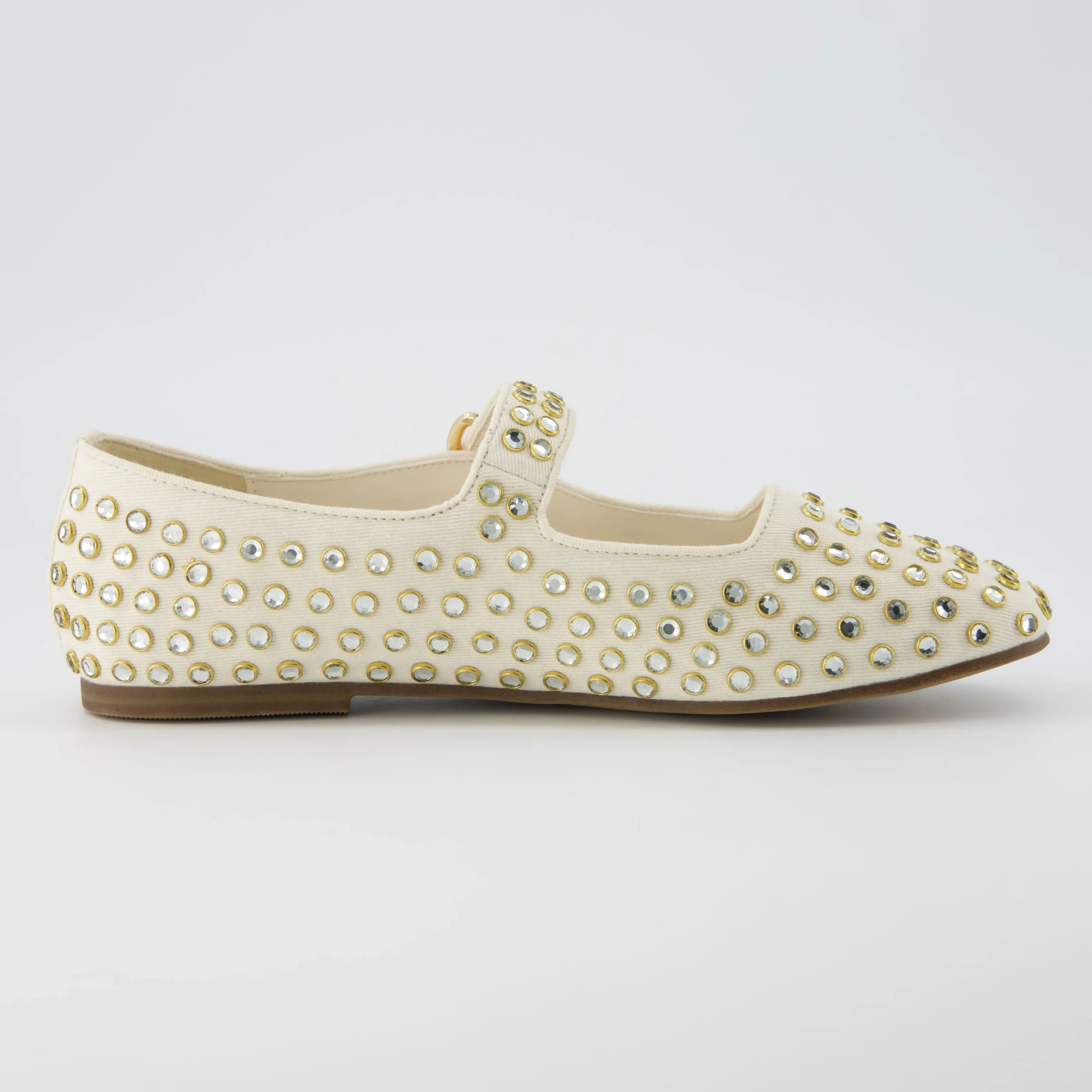 Mary Janes | Casuals>Cushionaire Princess Studded Mary Janes Beige