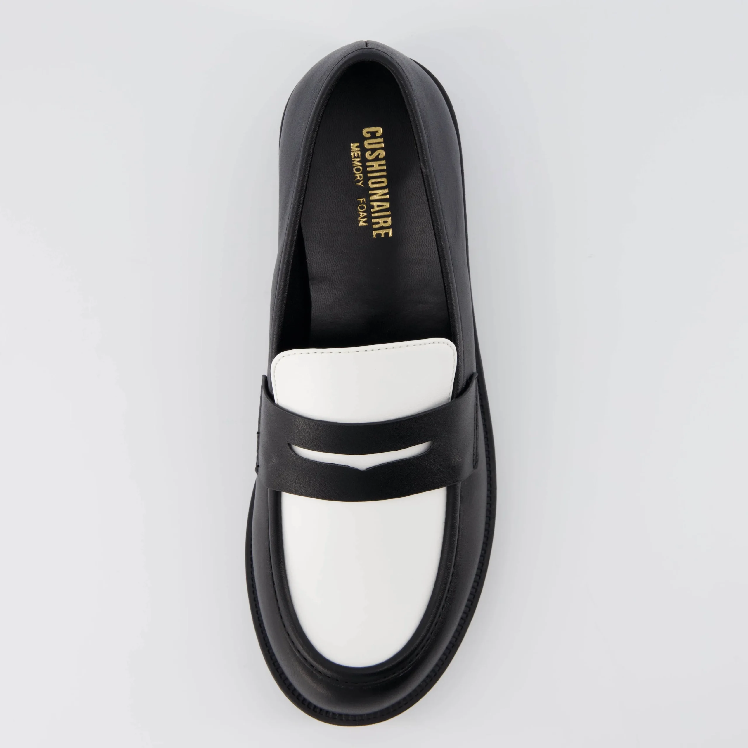 Loafers | Casuals>Cushionaire Reggio Contrast Slip On Loafer Black/White
