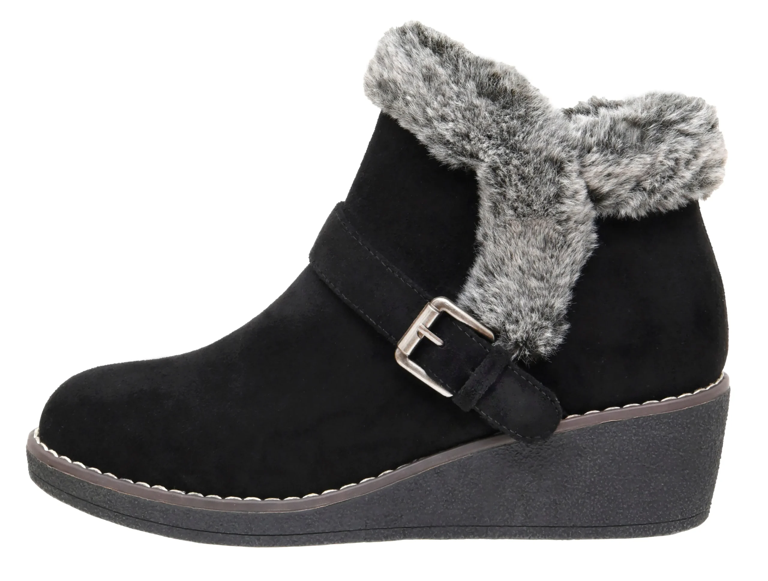 Cozy Boots | Booties>Cushionaire Rhodes Cozy Wedge Bootie