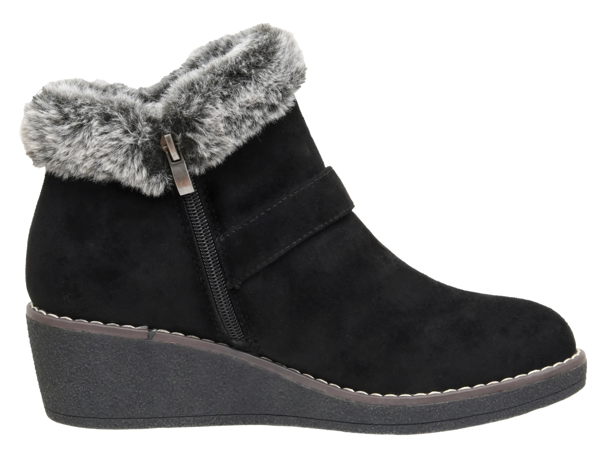 Cozy Boots | Booties>Cushionaire Rhodes Cozy Wedge Bootie