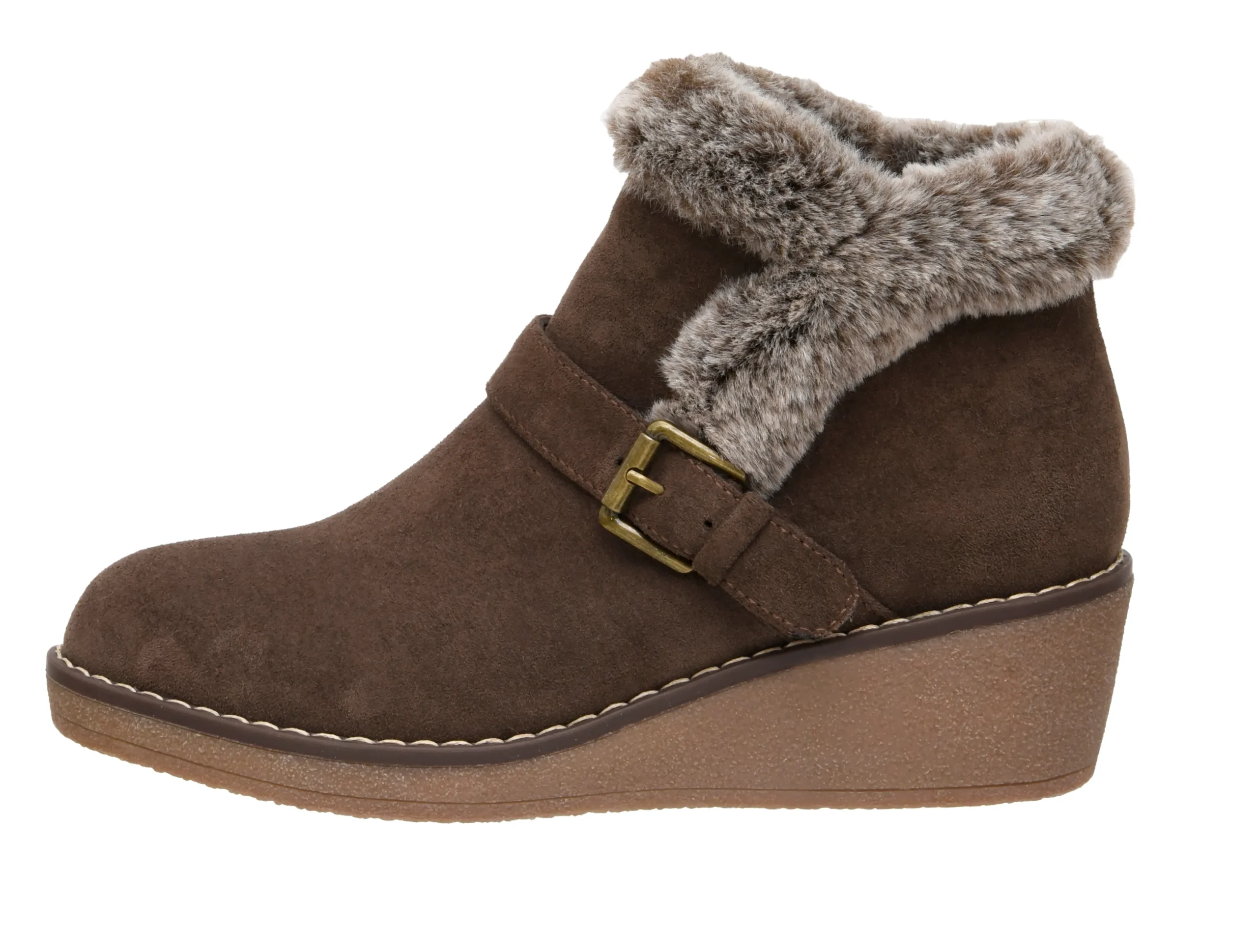 Cozy Boots | Booties>Cushionaire Rhodes Cozy Wedge Bootie