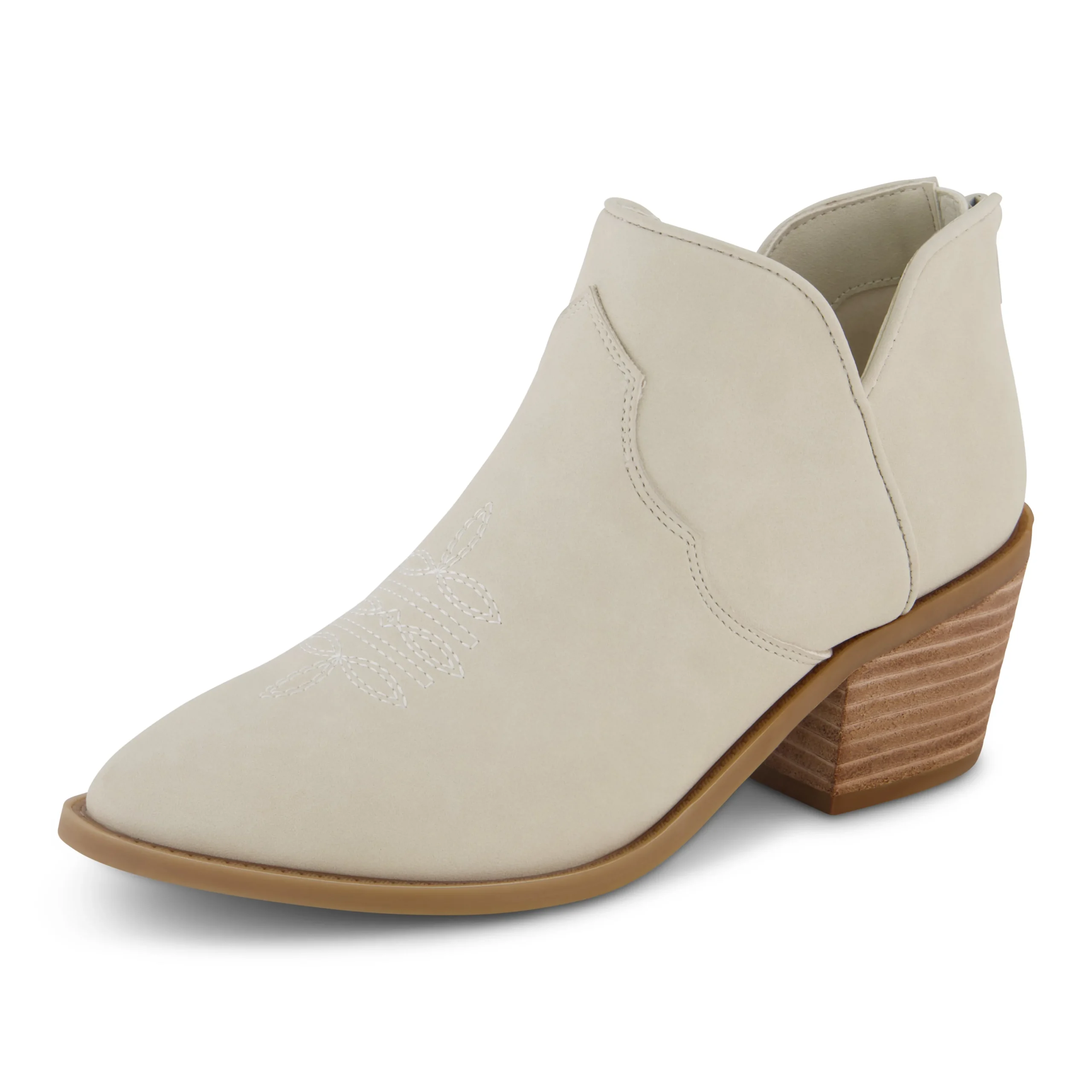 Booties>Cushionaire Rodeo Western Stacked Heel Bootie
