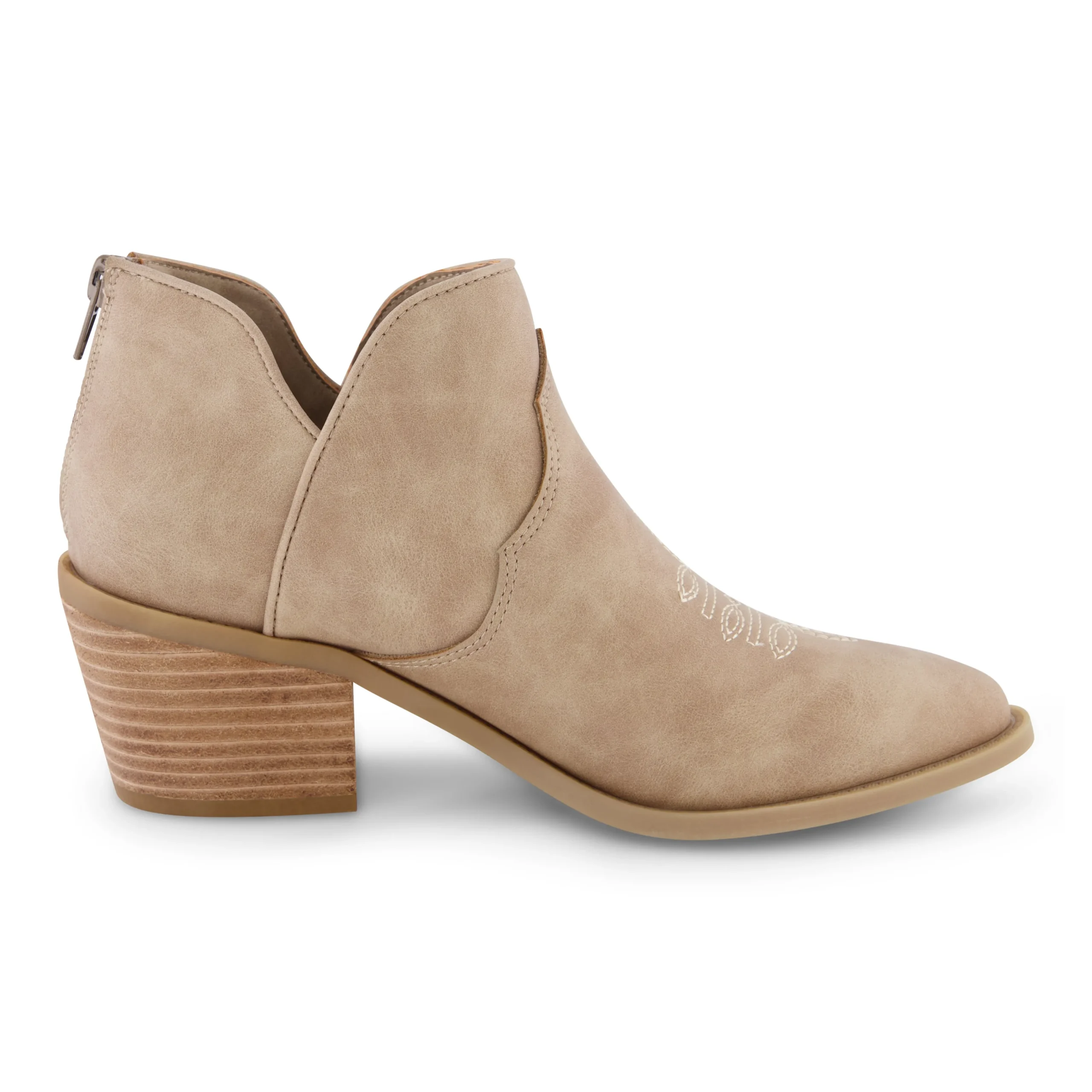 Booties>Cushionaire Rodeo Western Stacked Heel Bootie