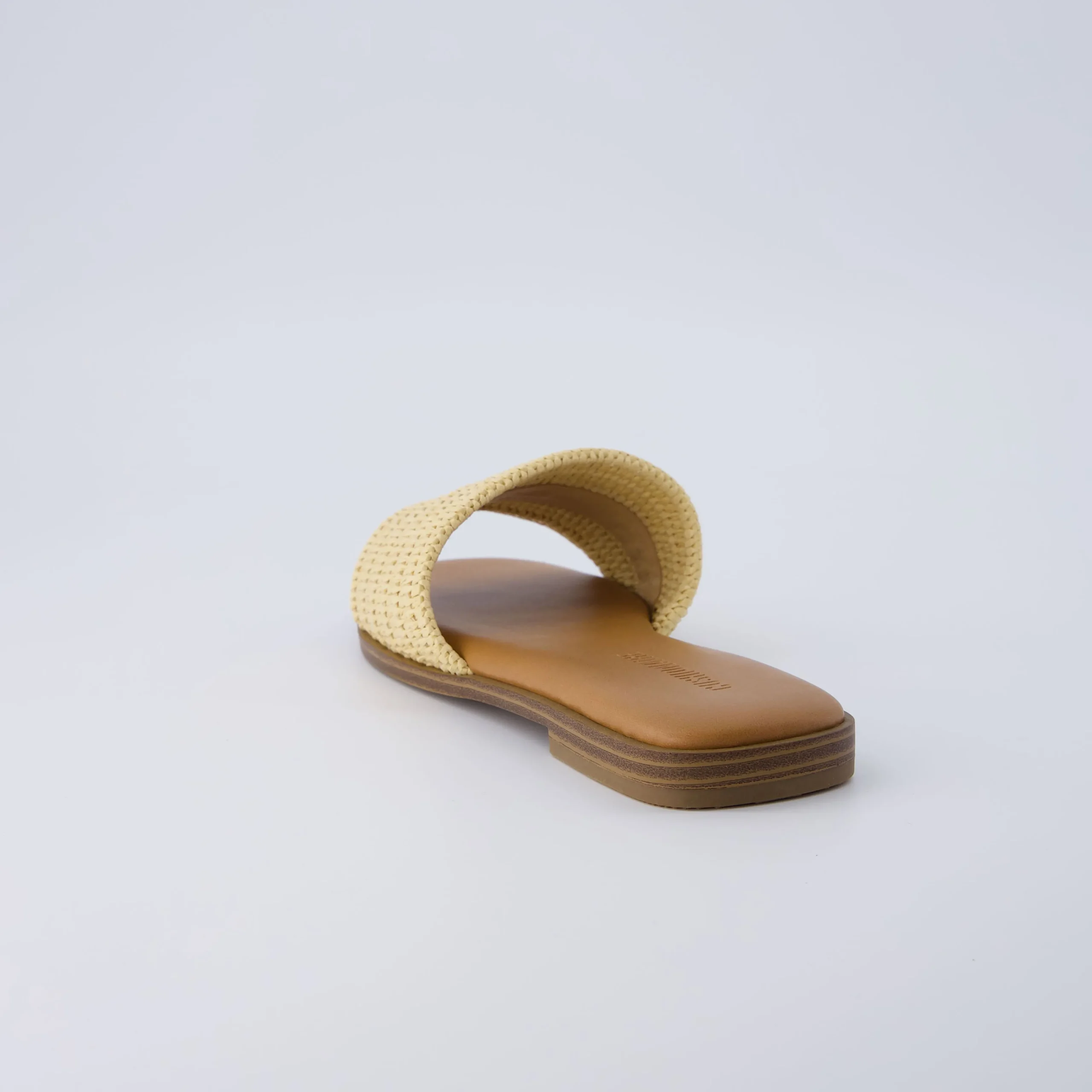 Slide Sandals | Flat Sandals>Cushionaire Sesame Raffia Slide Sandal