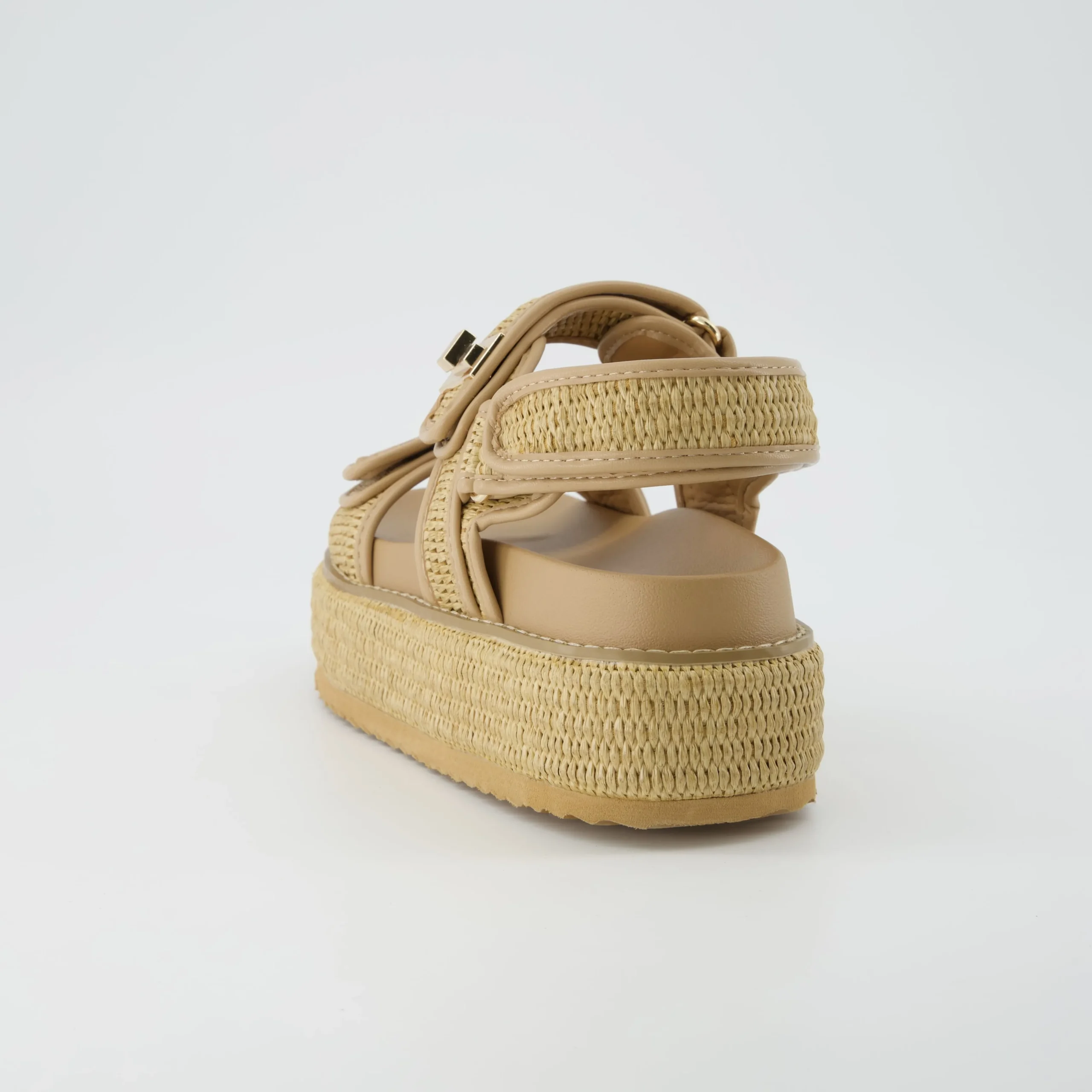 Footbed Sandals | Platform Sandals>Cushionaire Shore Raffia Platform Sandal NaturalRaffia