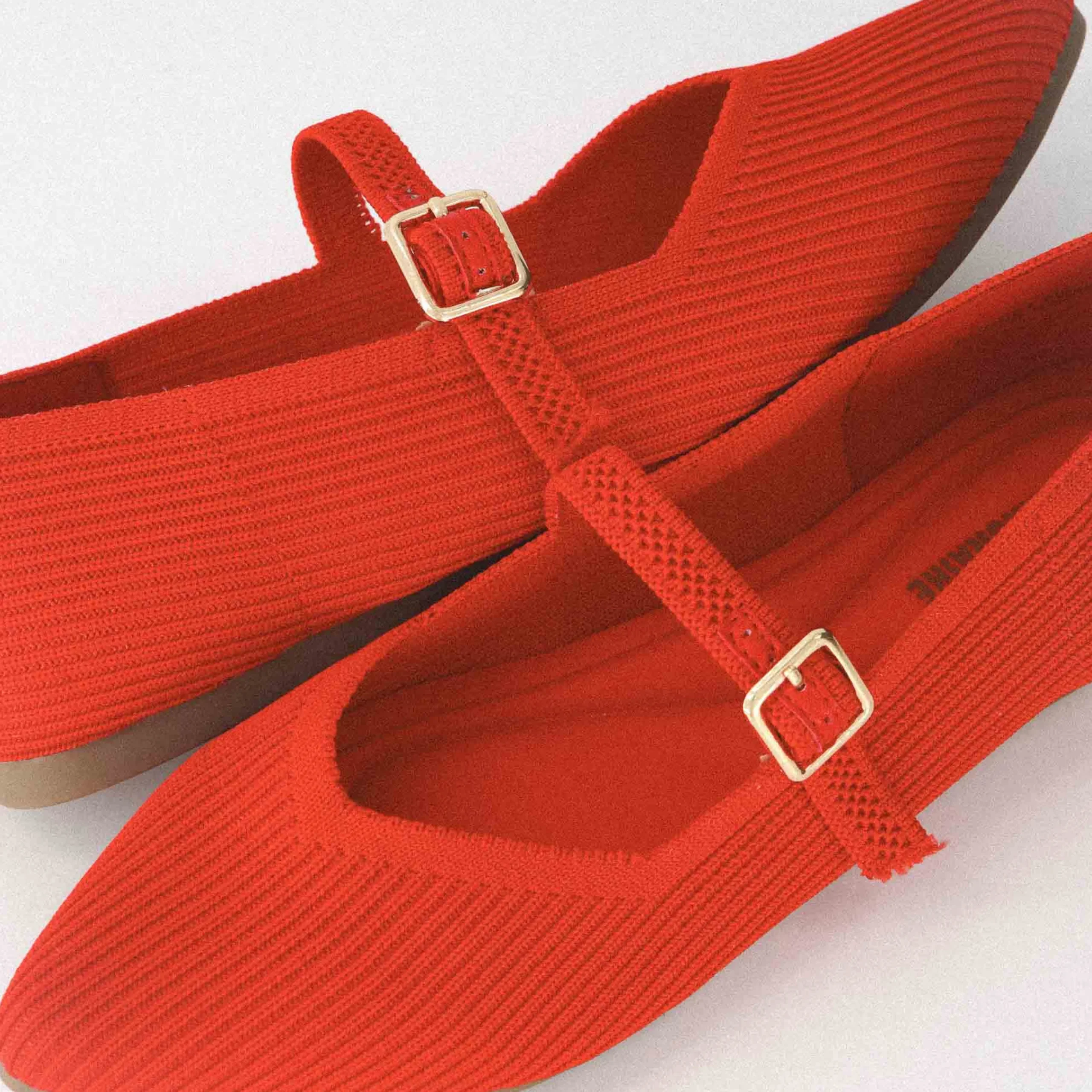 Mary Janes | Casuals>Cushionaire Sonnet Mary Jane Knit Flat