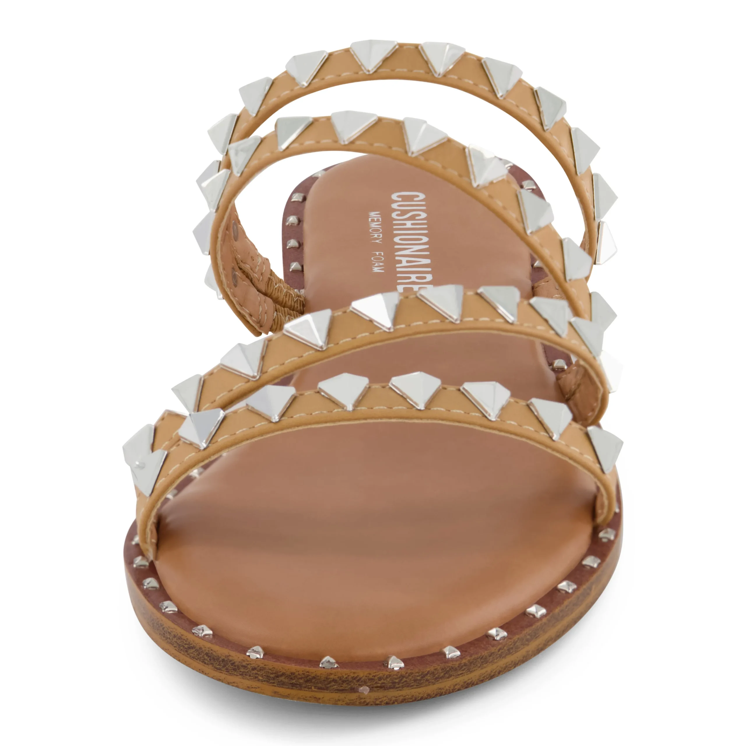 Slide Sandals | Flat Sandals>Cushionaire Tonya Studded Flat Sandal