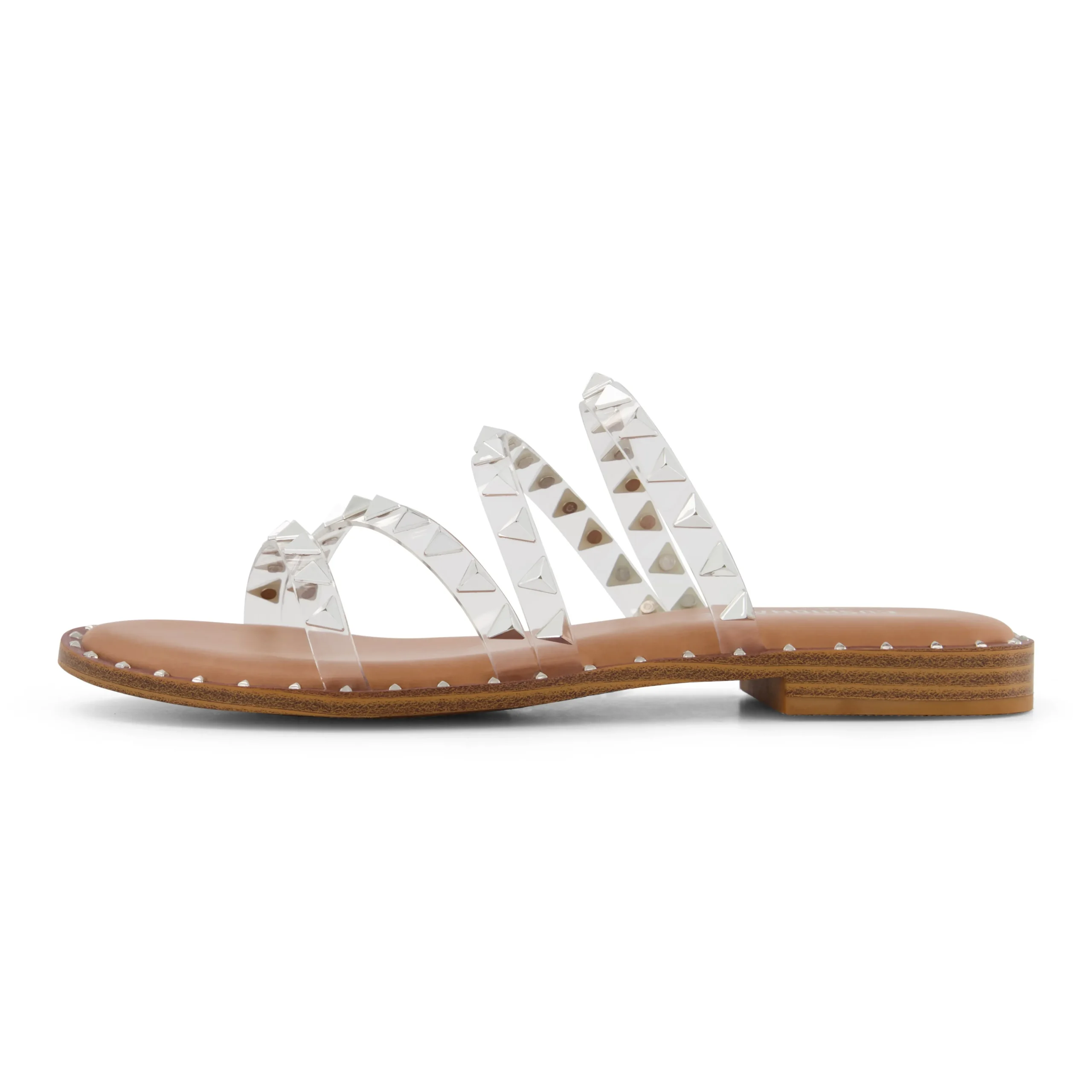 Slide Sandals | Flat Sandals>Cushionaire Tonya Studded Flat Sandal