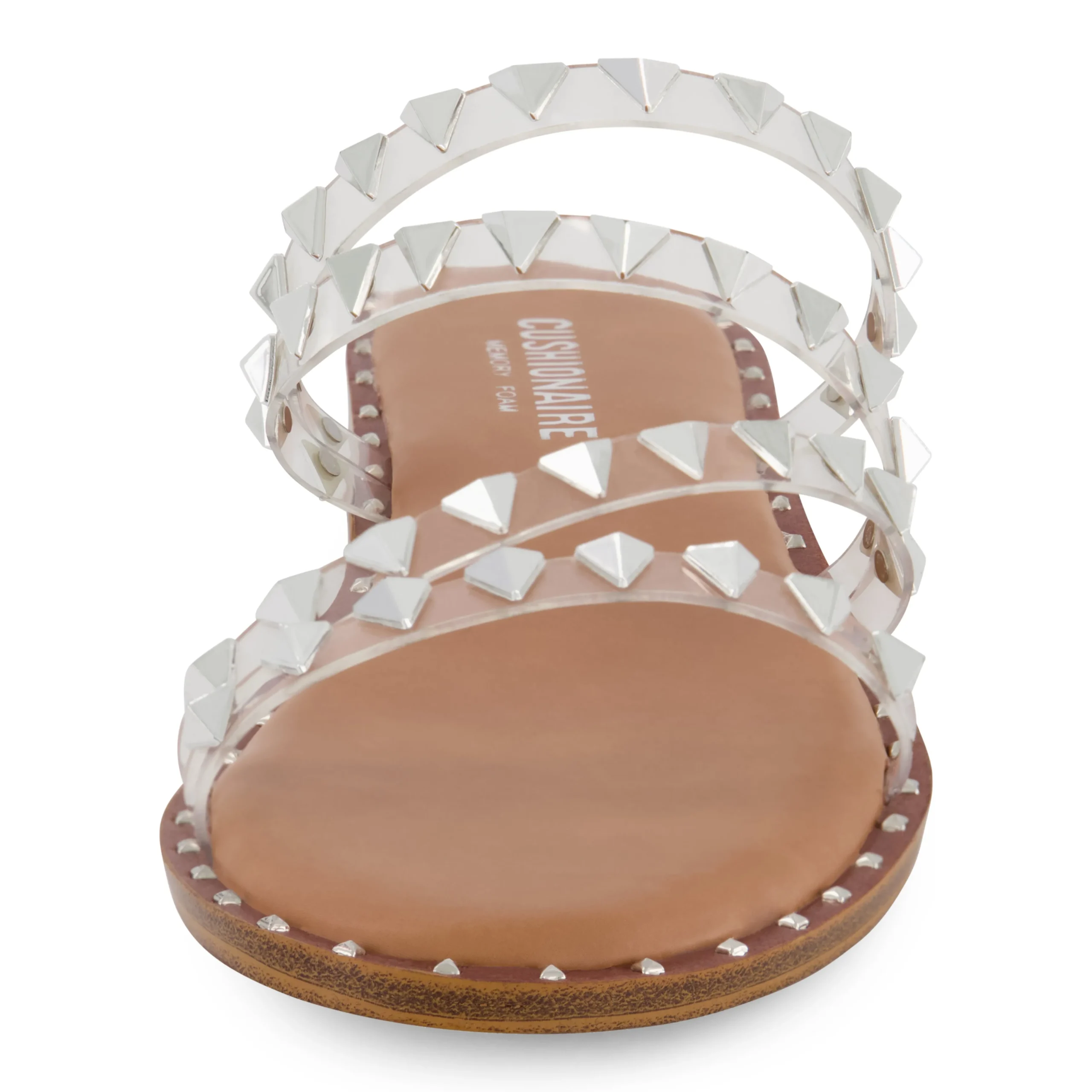 Slide Sandals | Flat Sandals>Cushionaire Tonya Studded Flat Sandal