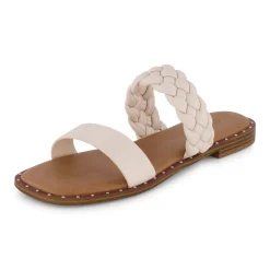 Slide Sandals | Flat Sandals>Cushionaire Varro Braided Two Band Sandal