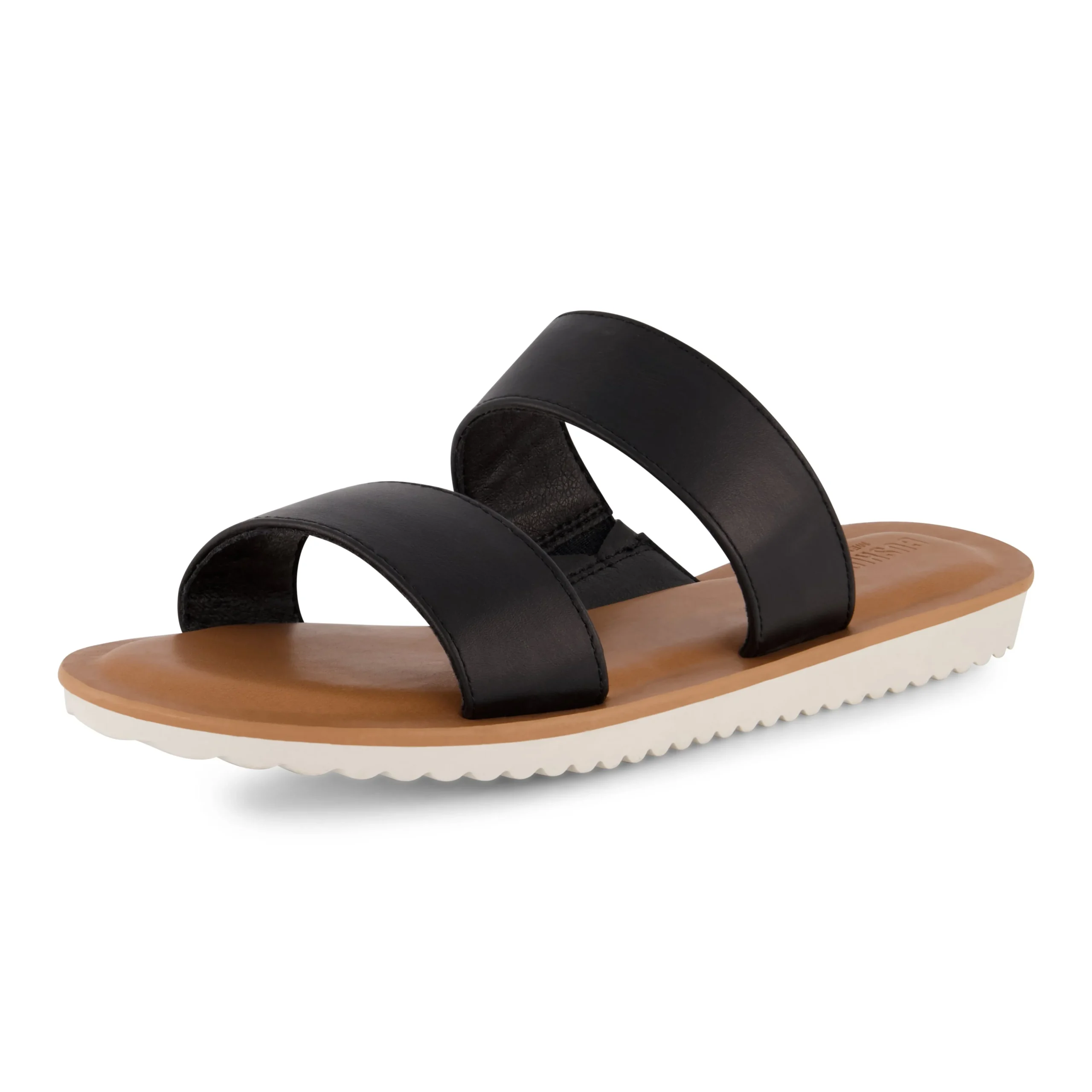 Slide Sandals | Flat Sandals>Cushionaire Vera Two Band Slide Sandal