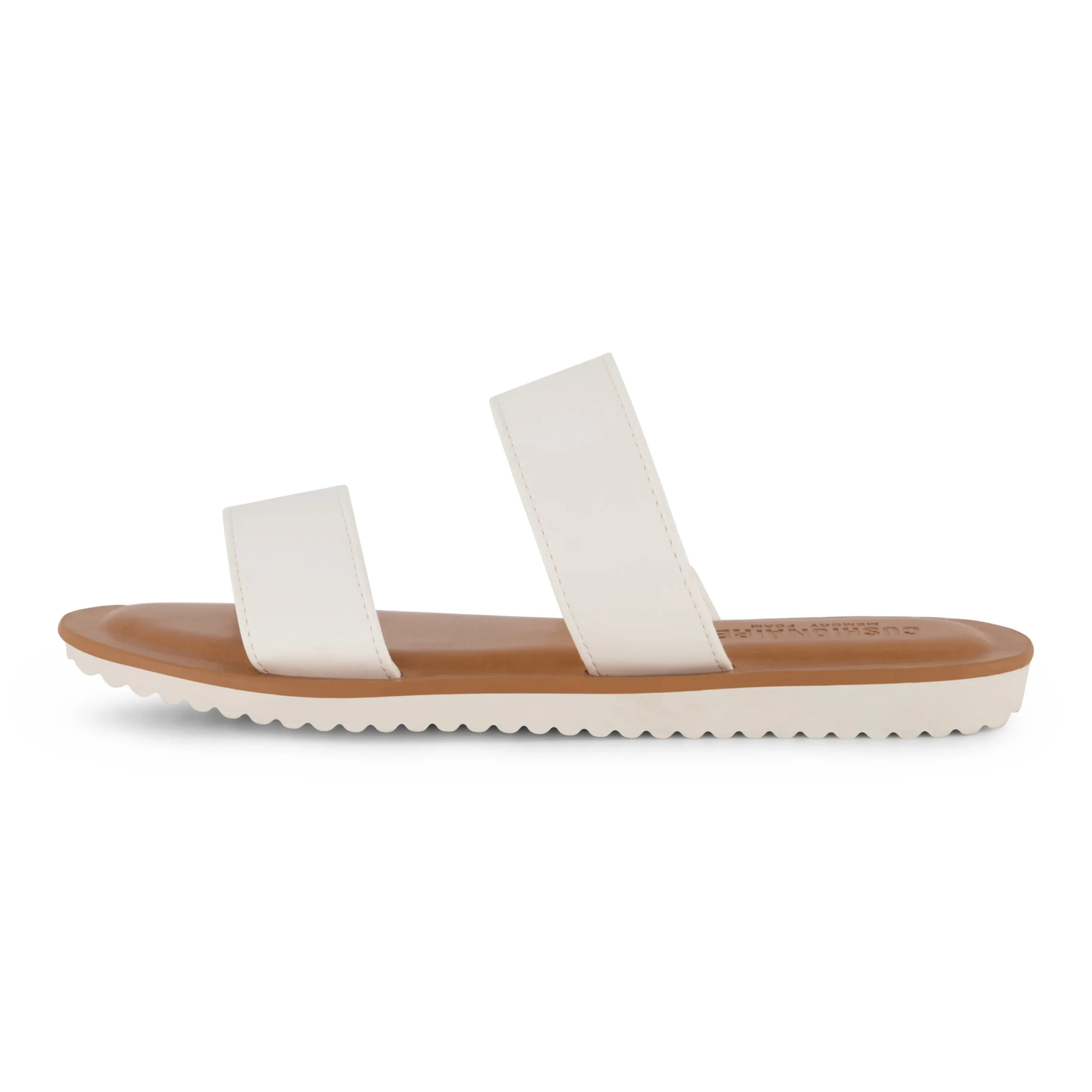 Slide Sandals | Flat Sandals>Cushionaire Vera Two Band Slide Sandal