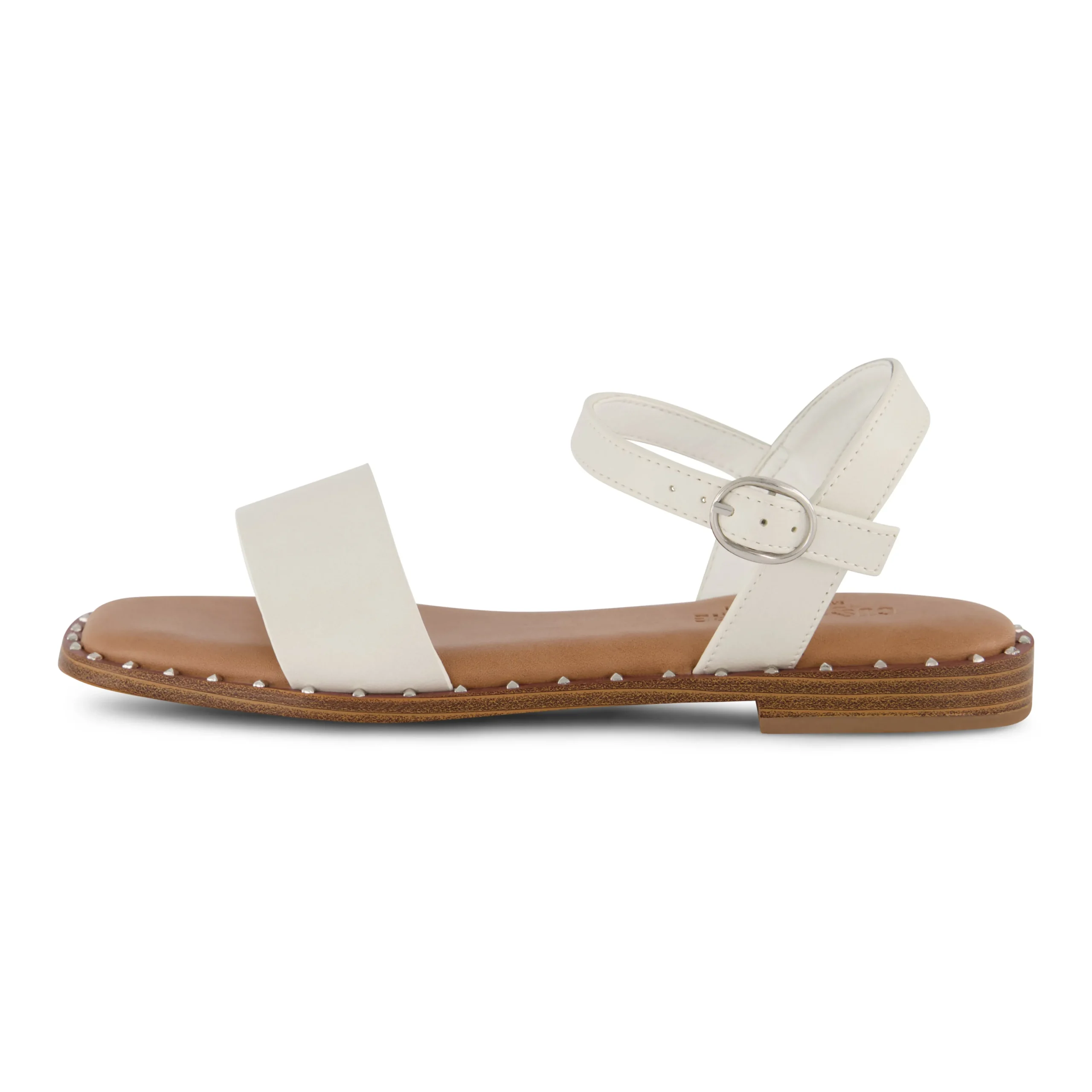 Flat Sandals>Cushionaire Verona Studded One Band Sandal