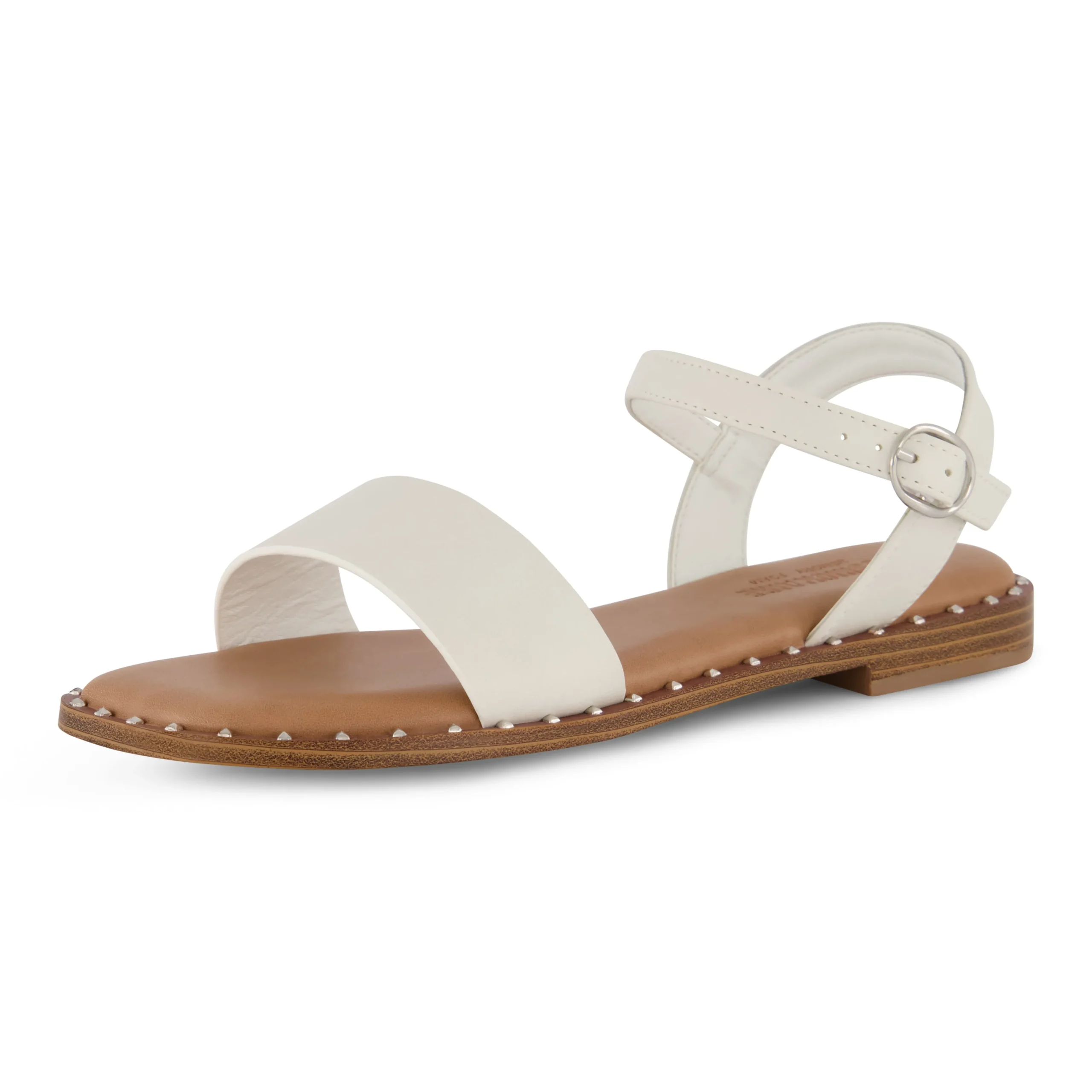 Flat Sandals>Cushionaire Verona Studded One Band Sandal
