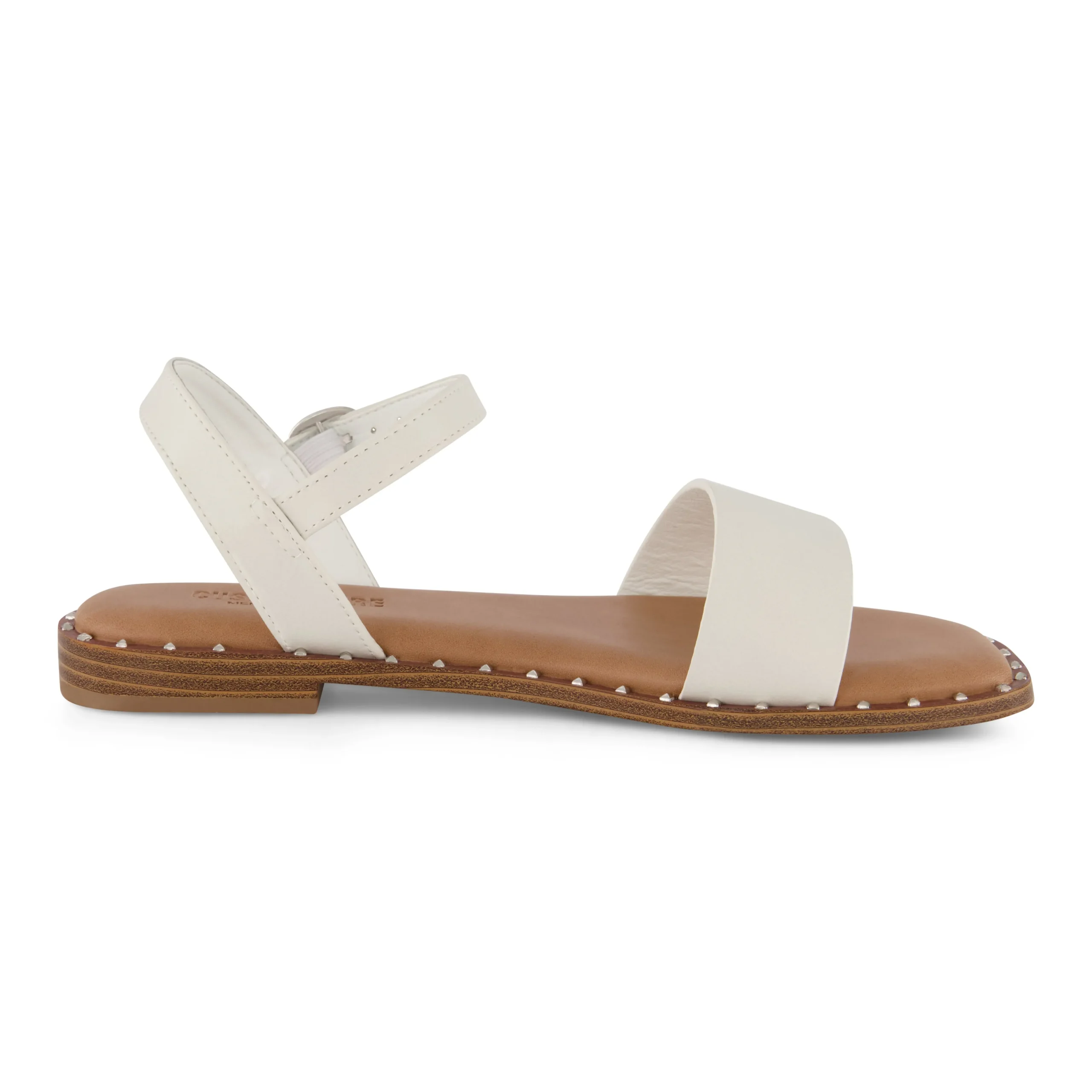 Flat Sandals>Cushionaire Verona Studded One Band Sandal